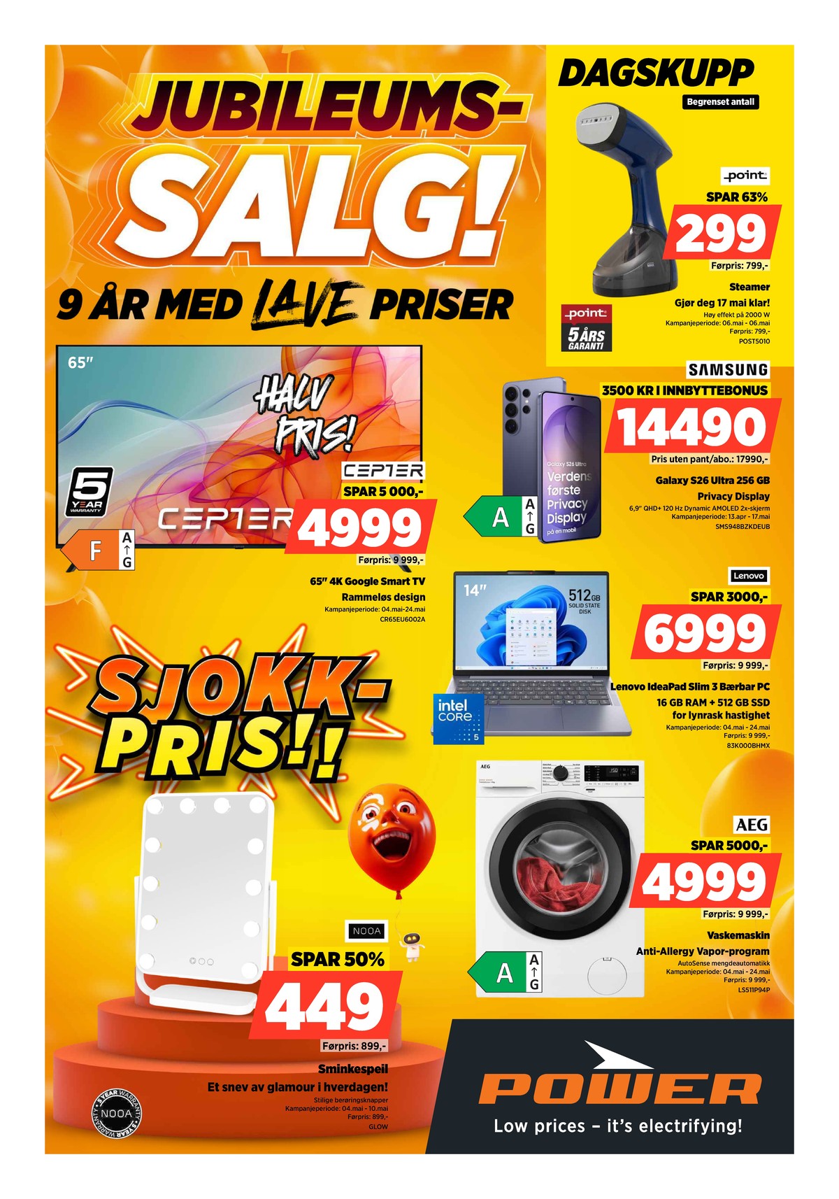 Se Power kundeavis for uge 19 på Tilbudsuken.no. Se gode tilbud på mange varer. Les kundeavisen her! Side 1