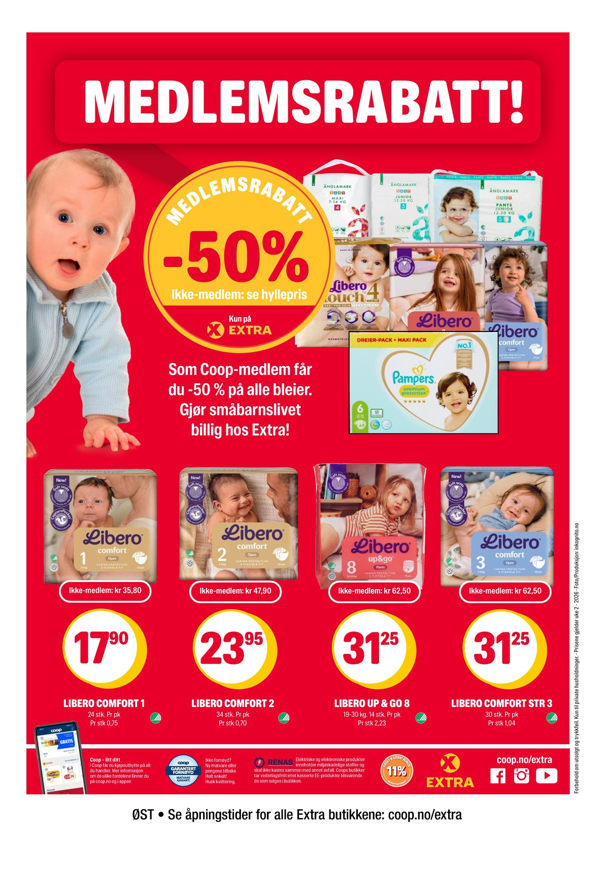 Se Coop Extra kundeavis for uke 2 på Tilbudsuken.no. Se gode tilbud på mange varer, f.eks. sanitetsbind libresse eller tamponger o.b.. Les kundeavisen her! Side 21
