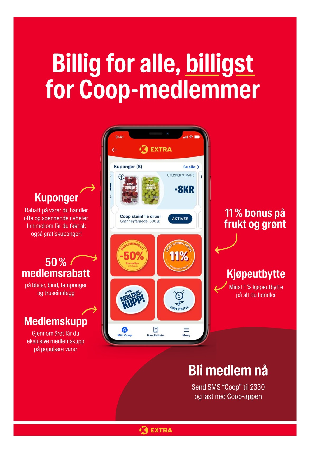 Se Coop Extra kundeavis for uge 2 på Tilbudsuken.no. Se gode tilbud på mange varer. Les kundeavisen her! Side 23