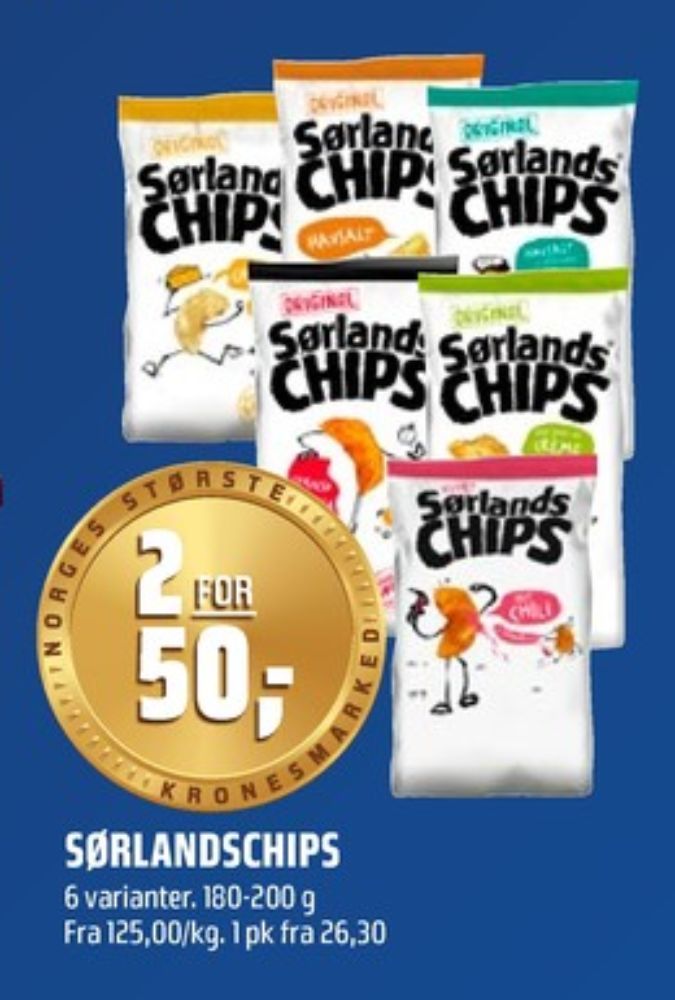 Sørlandschips Original, Chips Spansk paprika