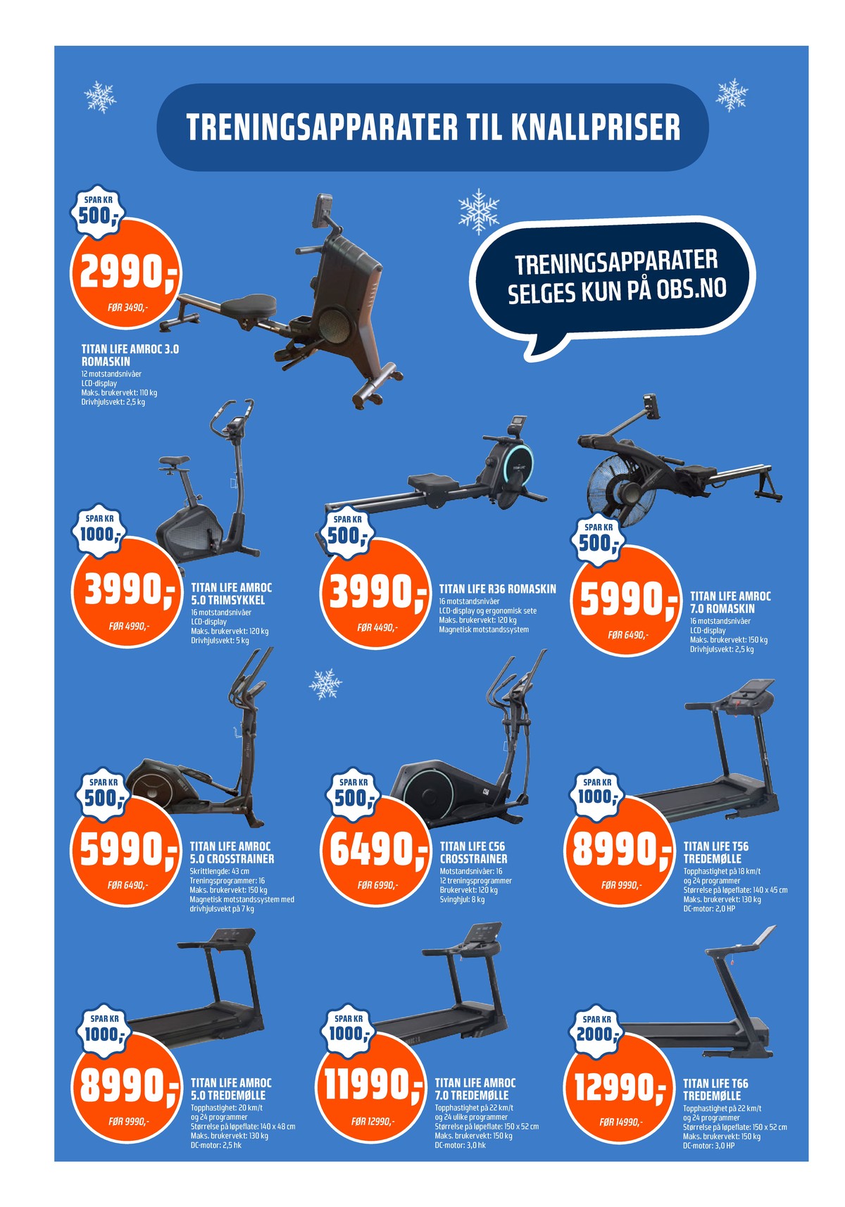 Se Coop Obs kundeavis for uke 2 på Tilbudsuken.no. Se gode tilbud på mange varer, f.eks. romaskin titan life eller trimsykkel titan life. Les kundeavisen her! Side 23