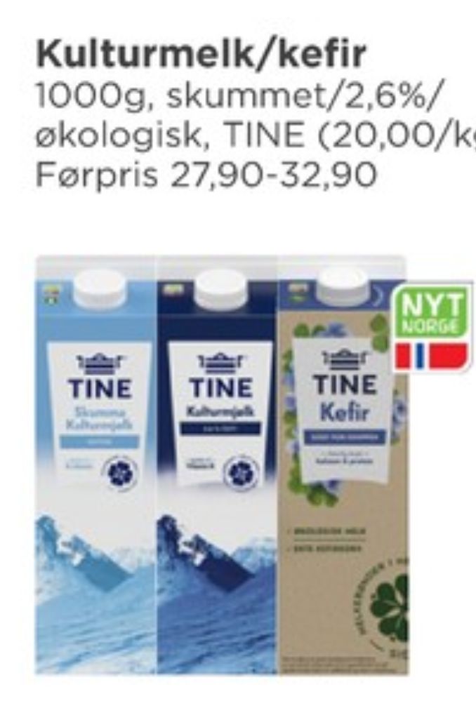 Tine, Kulturmjølk 2,6%