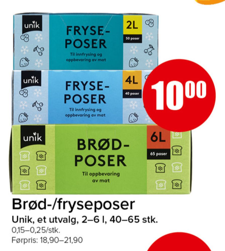 Unik, Brødpose