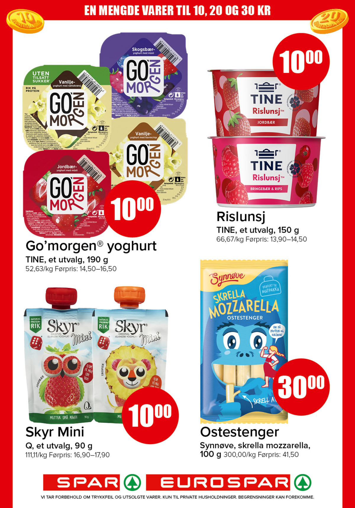 Se Spar - Eurospar kundeavis for uke 2 på Tilbudsuken.no. Se gode tilbud på mange varer, f.eks. rislunsj jordbær tine eller rislunsj bringebær & rips tine. Les kundeavisen her! Side 11