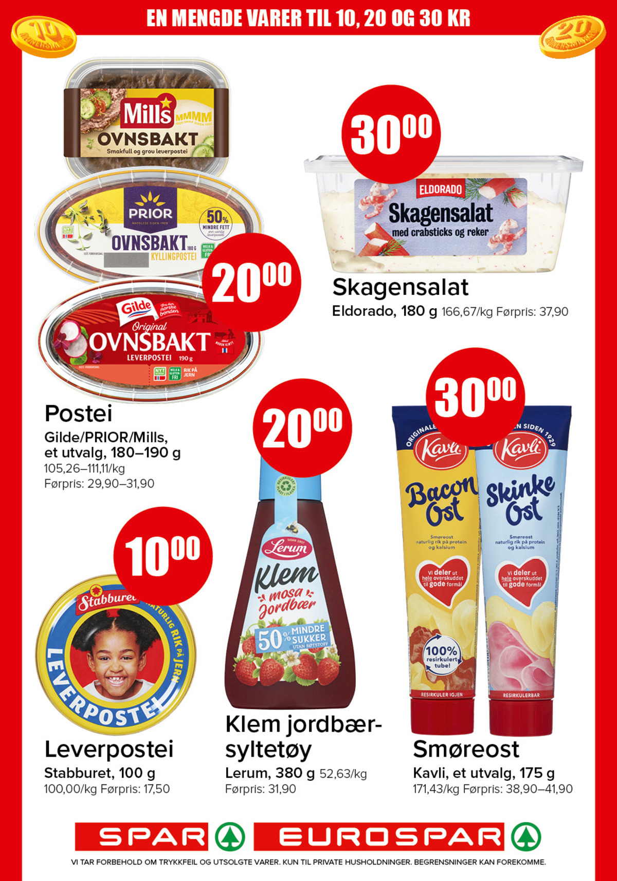 Se Spar - Eurospar kundeavis for uke 2 på Tilbudsuken.no. Se gode tilbud på mange varer, f.eks. kyllingpostei prior eller leverpostei original ovnsbakt. Les kundeavisen her! Side 10