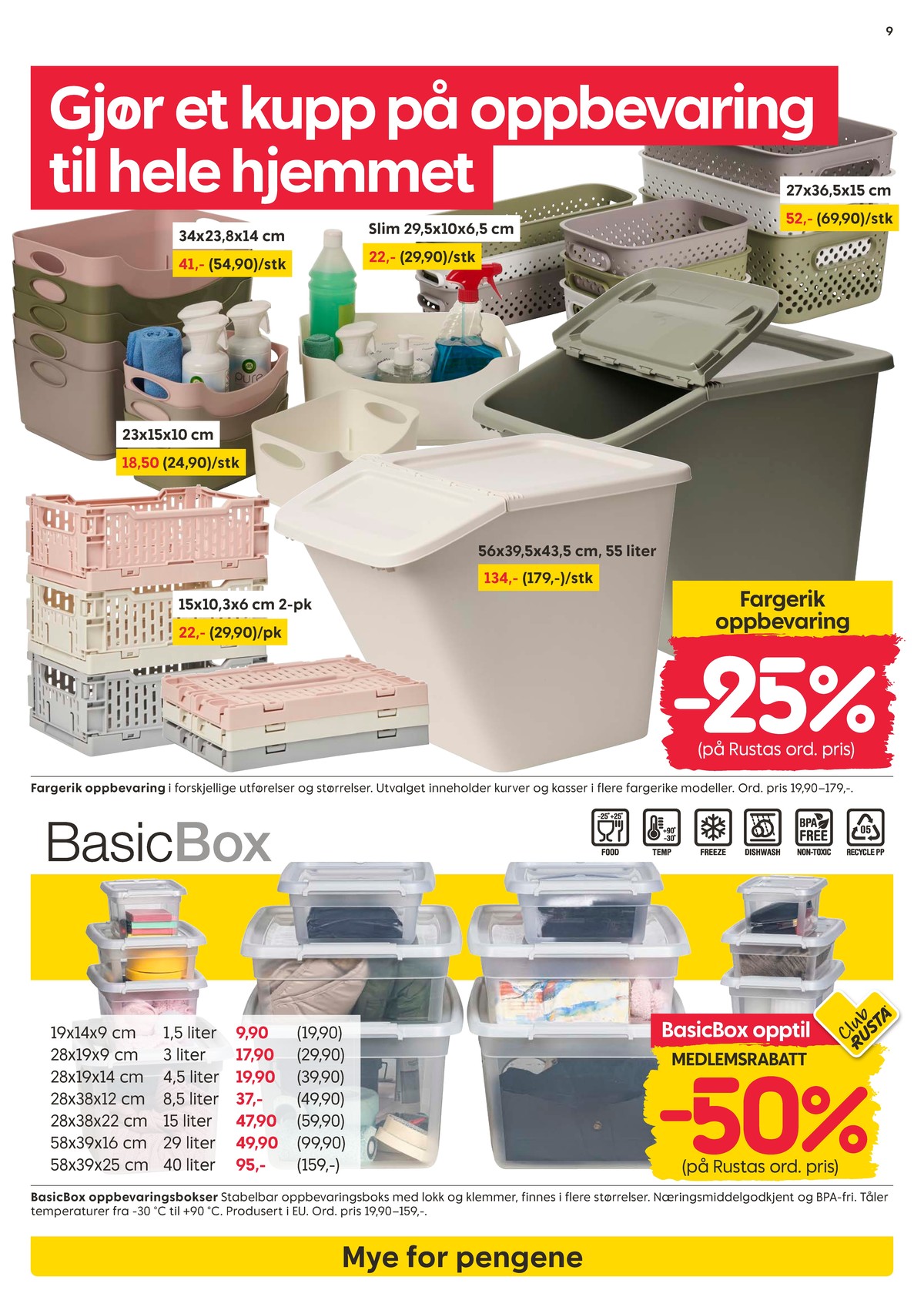 Se Rusta kundeavis for uke 2 på Tilbudsuken.no. Se gode tilbud på mange varer, f.eks. oppbevaringsboks ukjent eller oppbevaringsboks ukjent. Les kundeavisen her! Side 9