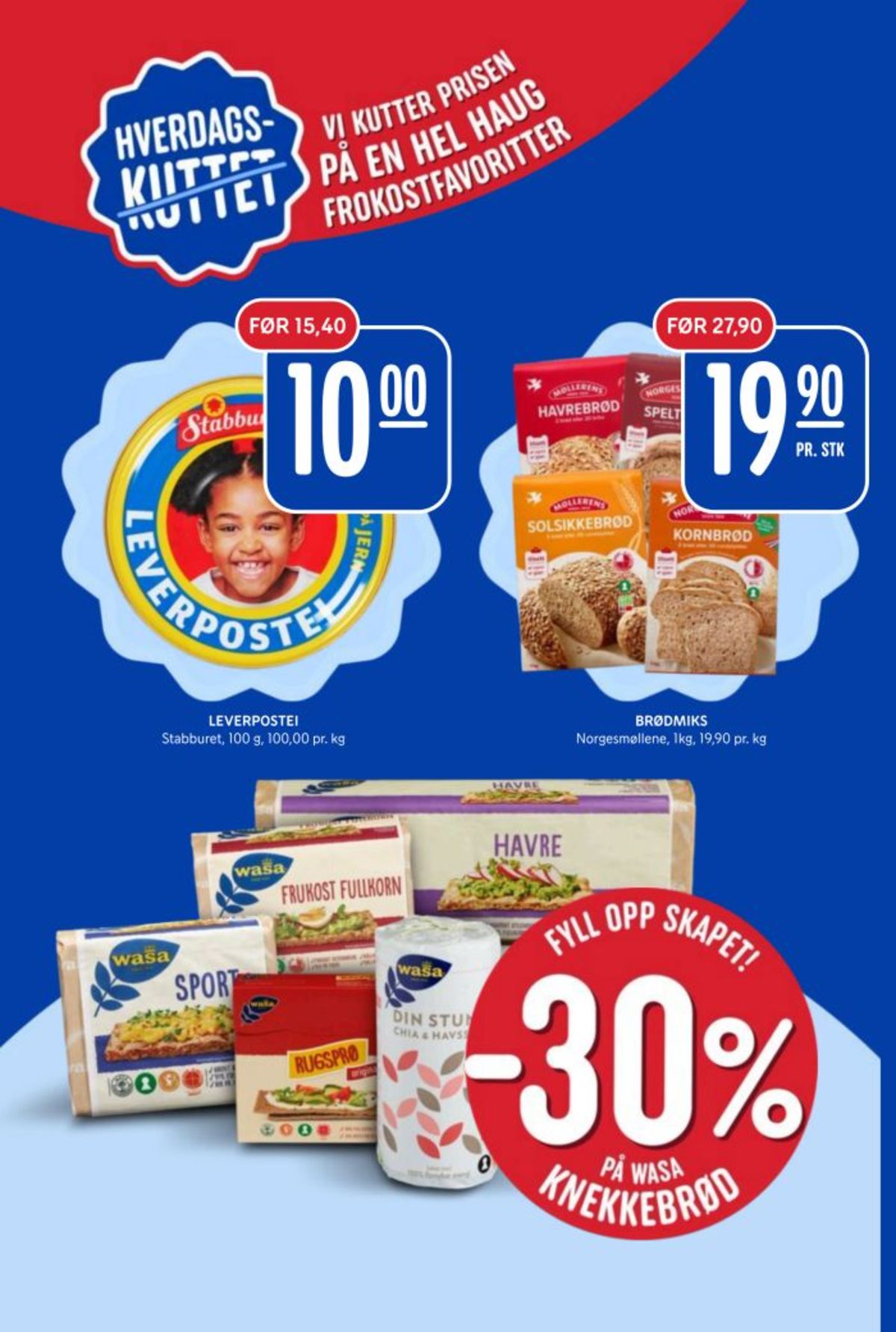 Se Rema 1000 kundeavis for uke 2 på Tilbudsuken.no. Se gode tilbud på mange varer, f.eks. leverpostei stabburet eller havre knekkebrød wasa. Les kundeavisen her! Side 11