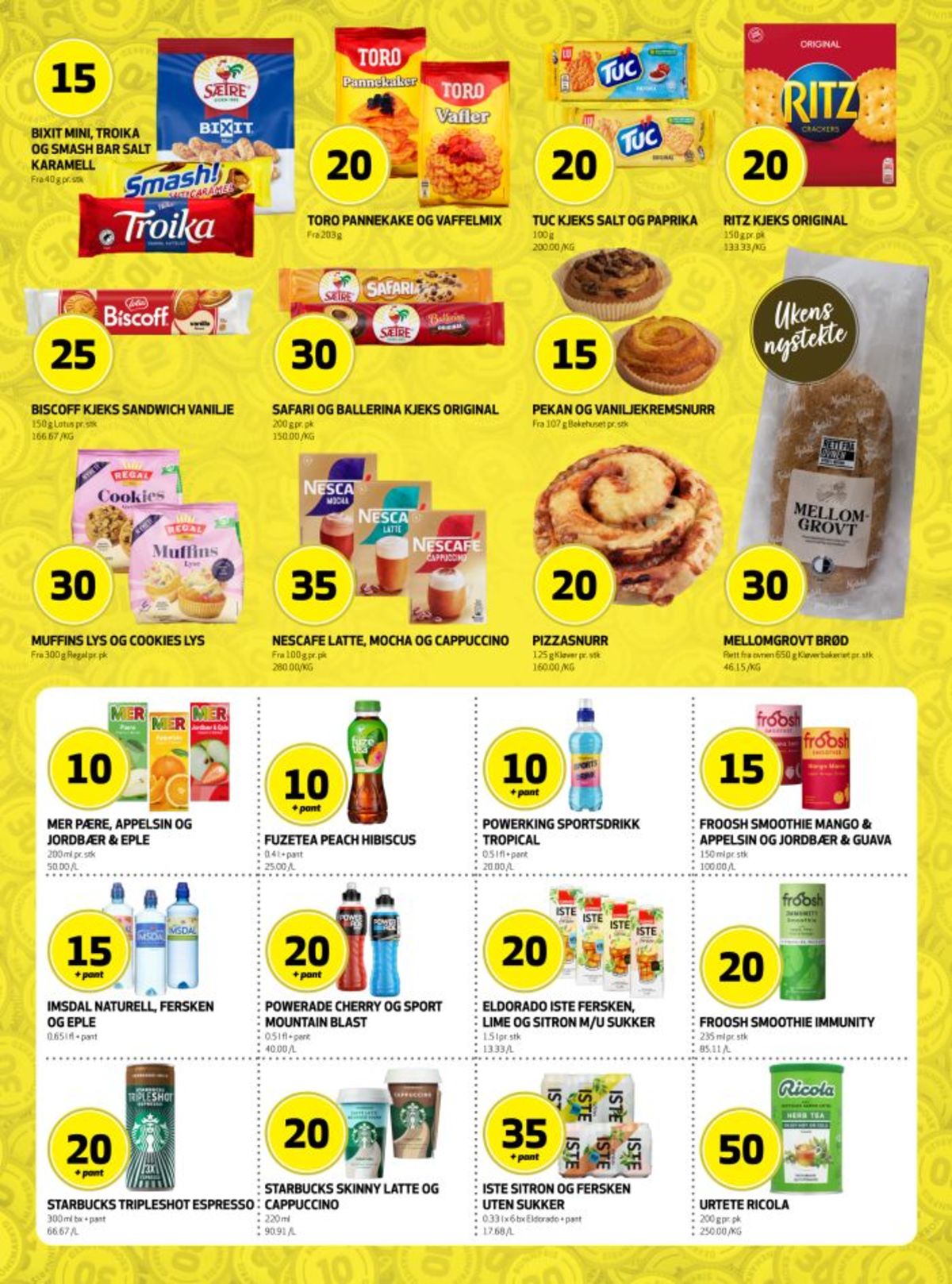 Se Bunnpris kundeavis for uke 2 på Tilbudsuken.no. Se gode tilbud på mange varer, f.eks. pæresaft  mer eller appelsinsaft mer. Les kundeavisen her! Side 14