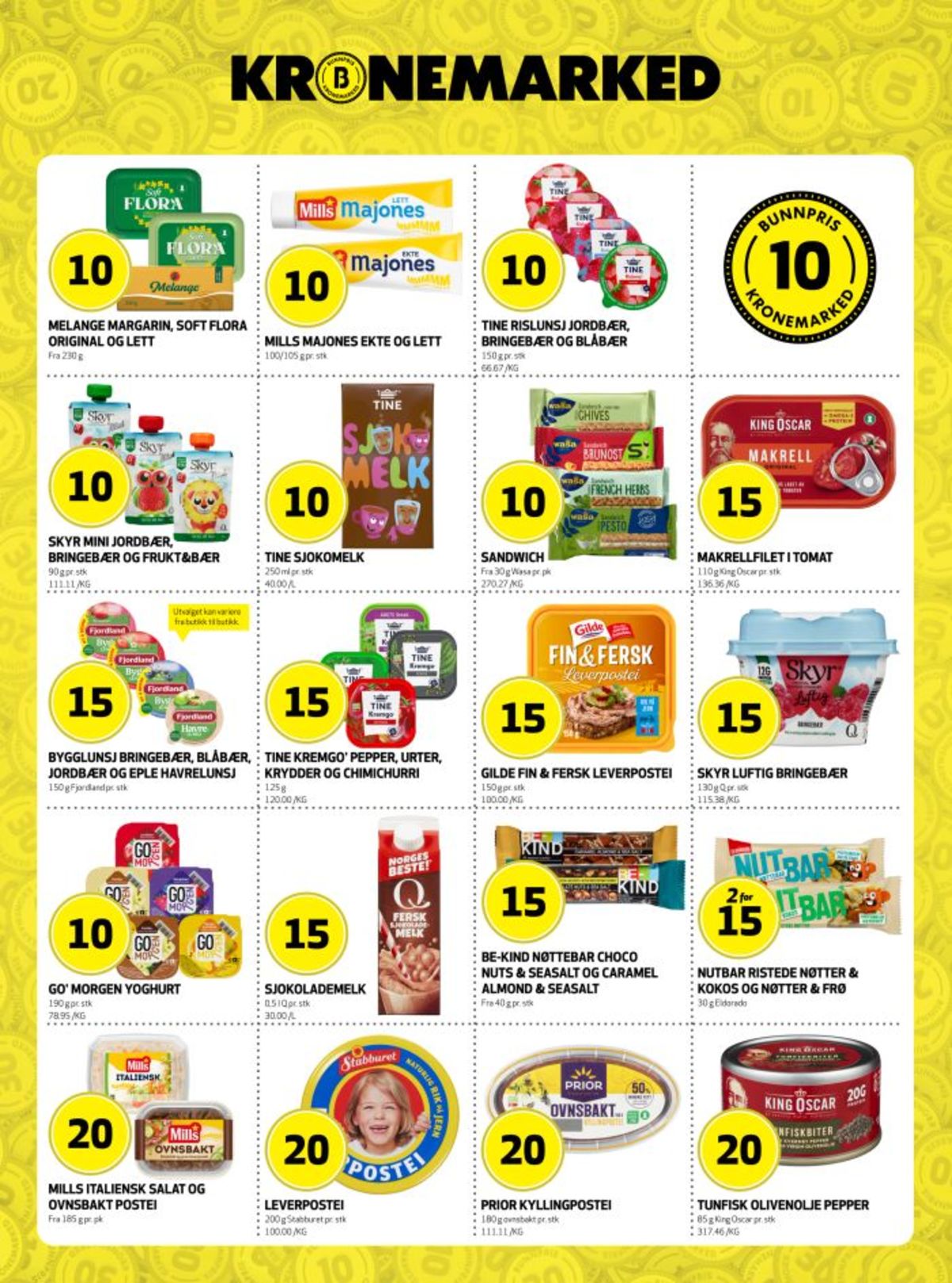 Se Bunnpris kundeavis for uke 2 på Tilbudsuken.no. Se gode tilbud på mange varer, f.eks. lettmargarin soft flora eller original plantemargarin soft flora. Les kundeavisen her! Side 4