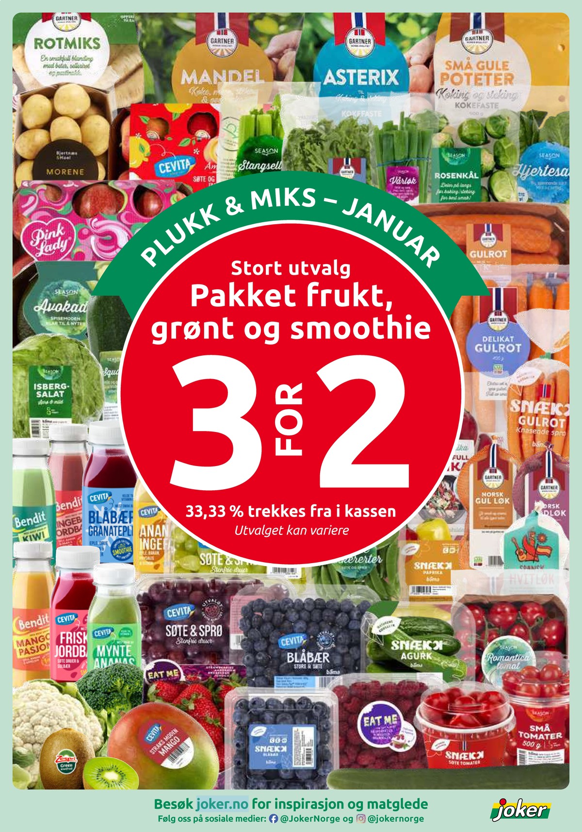 Se Joker kundeavis for uge 2 på Tilbudsuken.no. Se gode tilbud på mange varer. Les kundeavisen her! Side 3