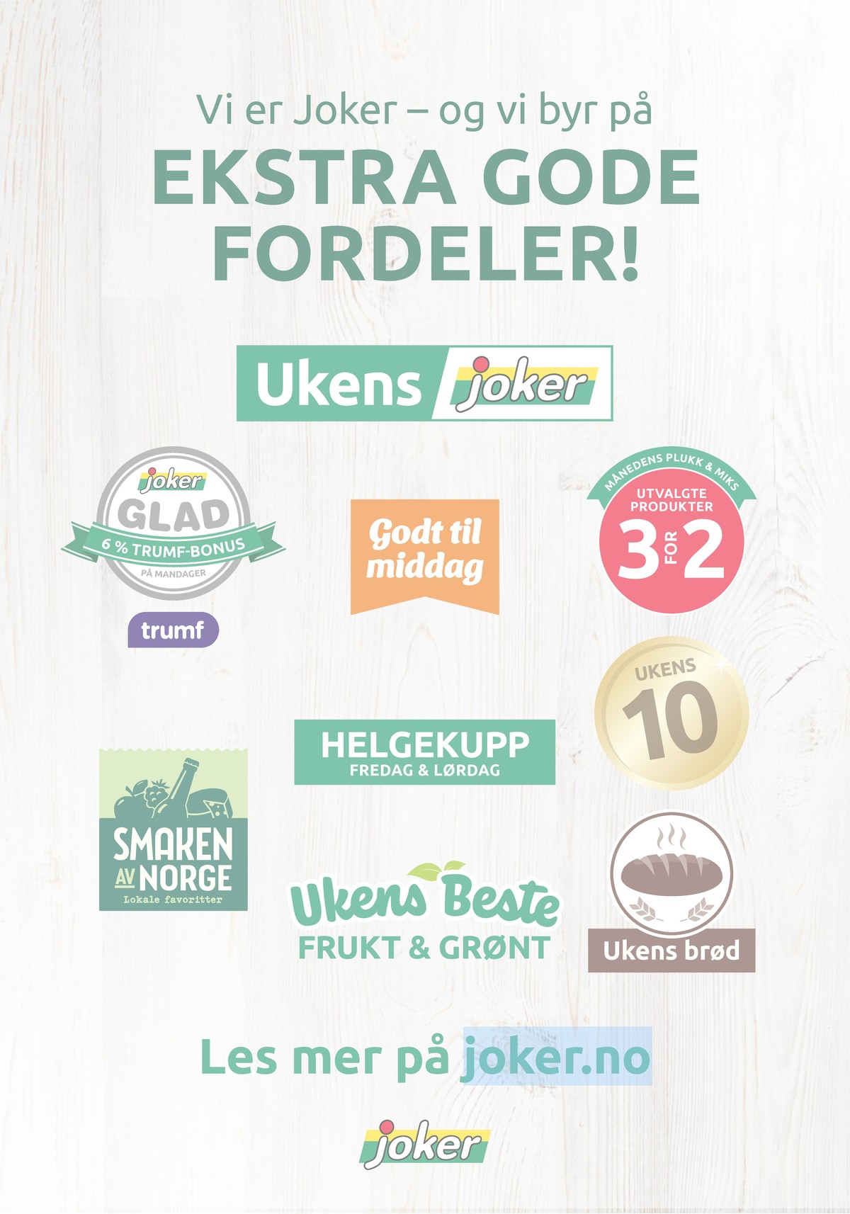 Se Joker kundeavis for uge 2 på Tilbudsuken.no. Se gode tilbud på mange varer. Les kundeavisen her! Side 26