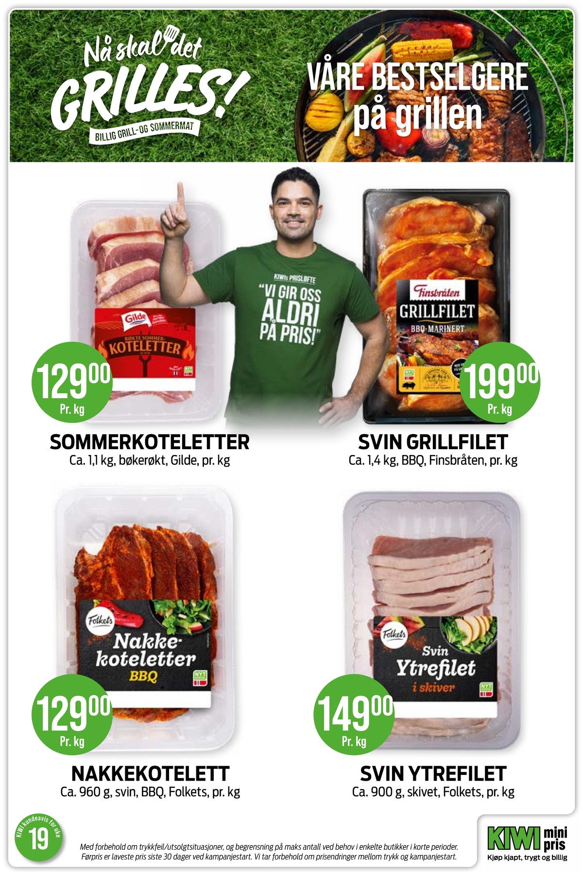 Se Kiwi kundeavis for uke 20 på Tilbudsuken.no. Se gode tilbud på mange varer, f.eks. koteletter gilde eller svinefilet finsbråten. Les kundeavisen her! Side 2