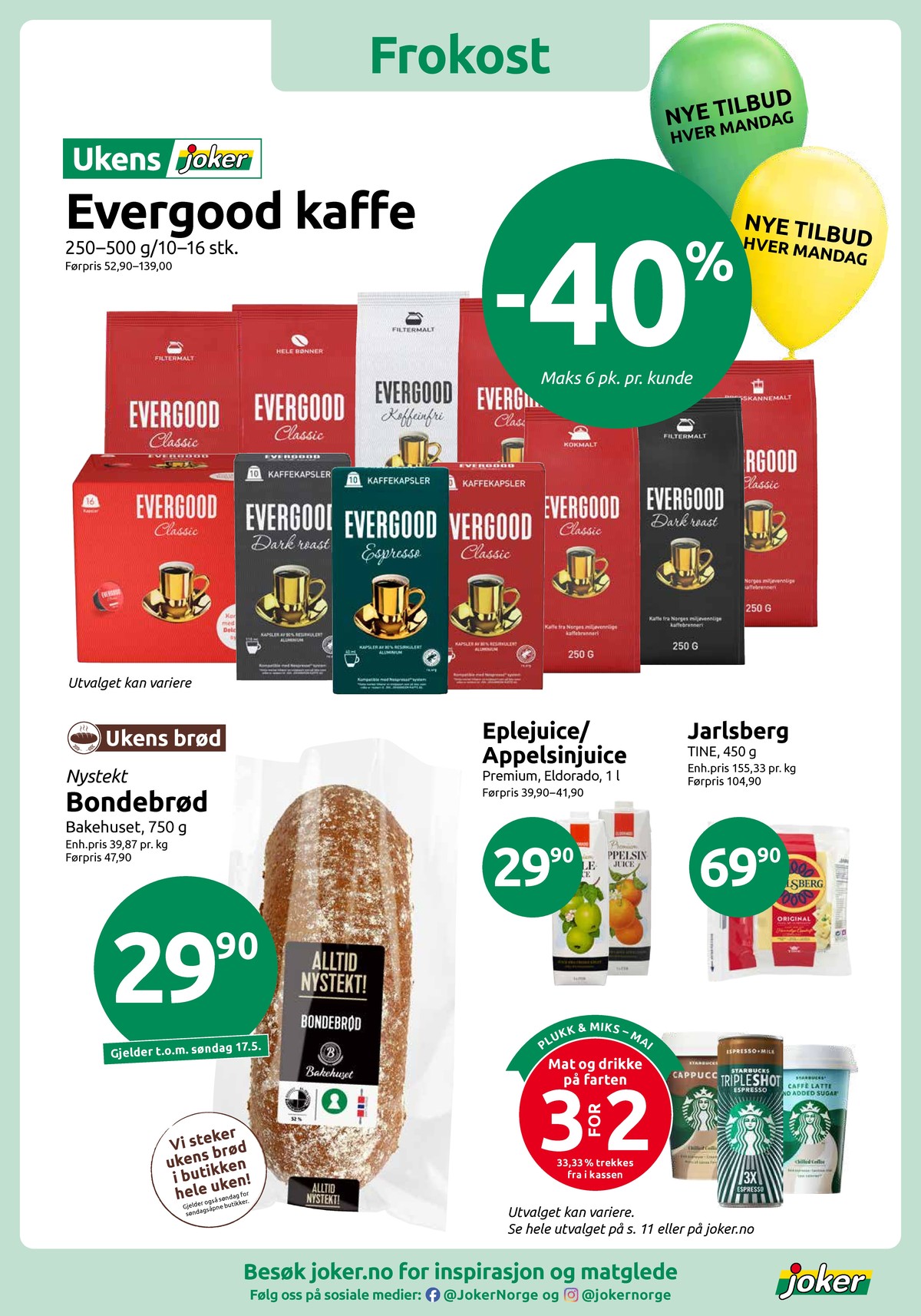 Se Joker kundeavis for uge 20 på Tilbudsuken.no. Se gode tilbud på mange varer. Les kundeavisen her! Side 6