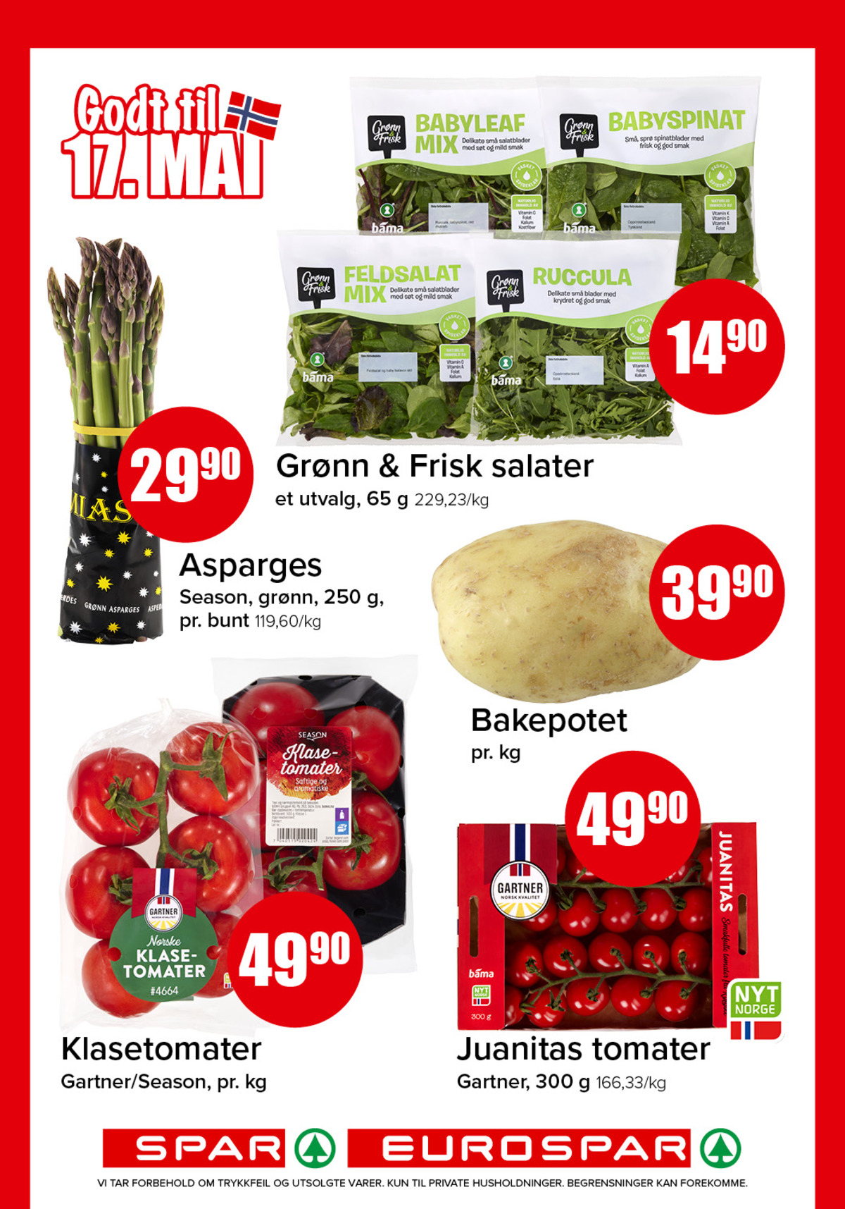 Se Spar - Eurospar kundeavis for uke 20 på Tilbudsuken.no. Se gode tilbud på mange varer, f.eks. asparges season eller salat grønn og frisk. Les kundeavisen her! Side 5