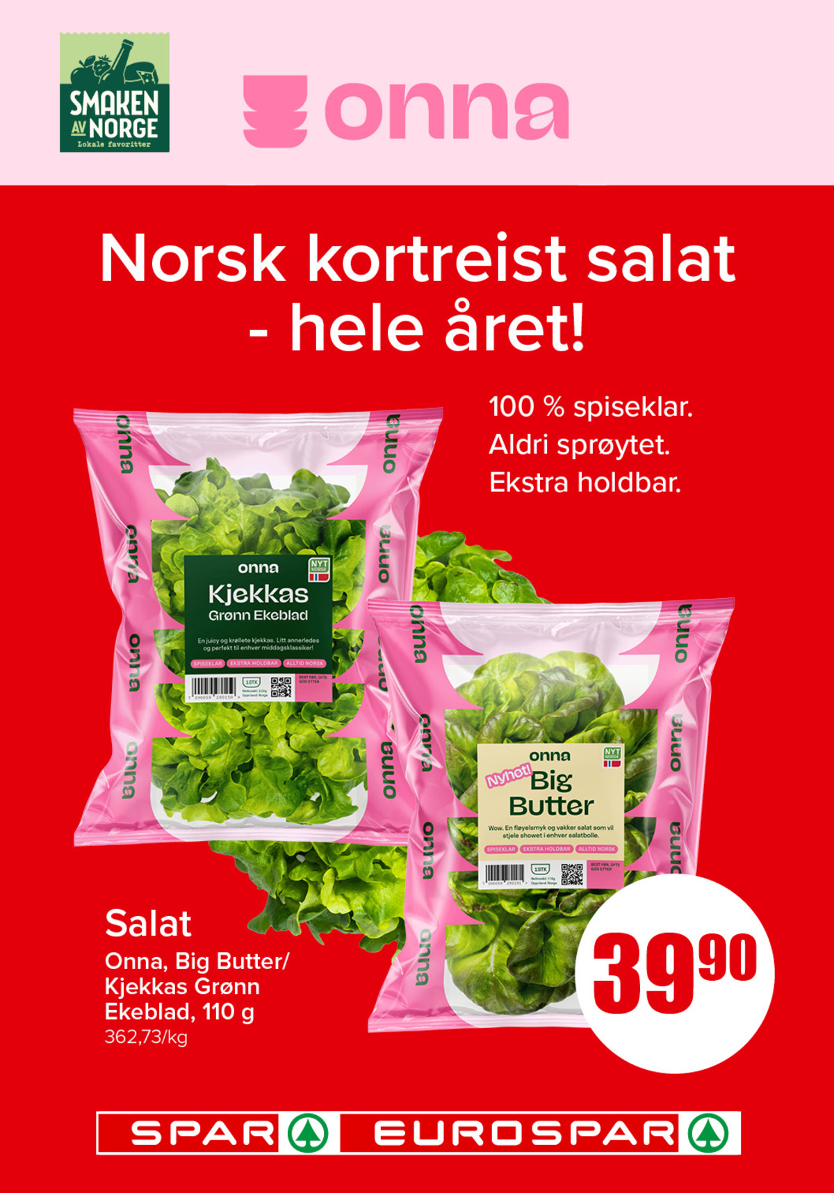 Se Spar - Eurospar kundeavis for uke 20 på Tilbudsuken.no. Se gode tilbud på mange varer, f.eks. salat onna eller andre varer. Les kundeavisen her! Side 6