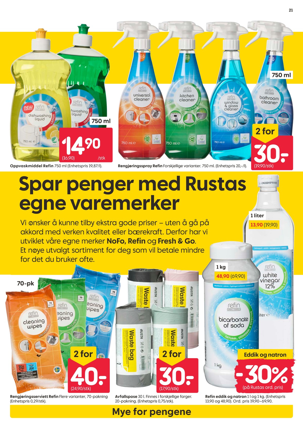 Se Rusta kundeavis for uge 20 på Tilbudsuken.no. Se gode tilbud på mange varer. Les kundeavisen her! Side 21