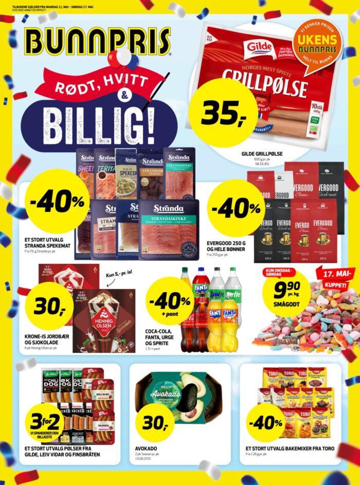 Se Bunnpris kundeavis for uke 20 på Tilbudsuken.no. Se gode tilbud på mange varer, f.eks. grillpølser gilde eller kaffebønner classic. Les kundeavisen her! Side 1