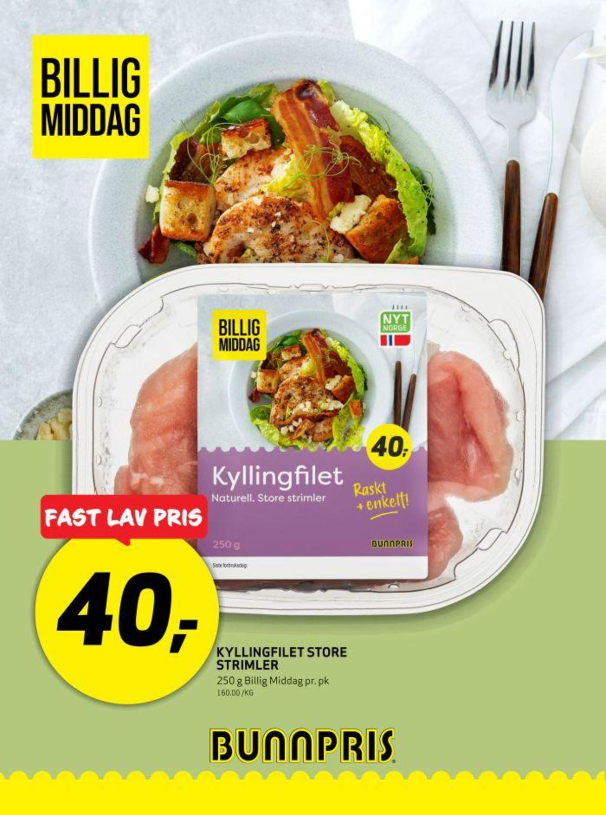 Se Bunnpris kundeavis for uke 20 på Tilbudsuken.no. Se gode tilbud på mange varer, f.eks. kyllingfilet billig middag eller andre varer. Les kundeavisen her! Side 32