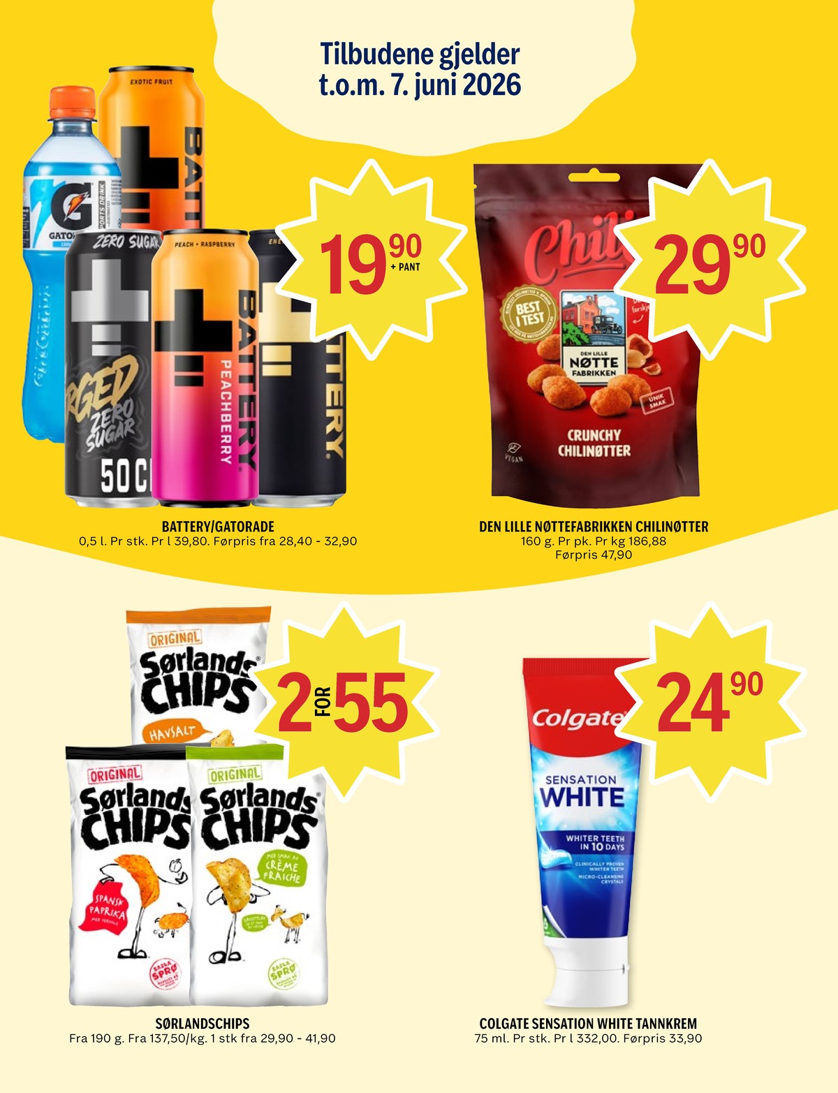 Se Coop Prix kundeavis for uke 20 på Tilbudsuken.no. Se gode tilbud på mange varer, f.eks. chilinøtter den lille nøttefabrikken eller tannkrem colgate. Les kundeavisen her! Side 11