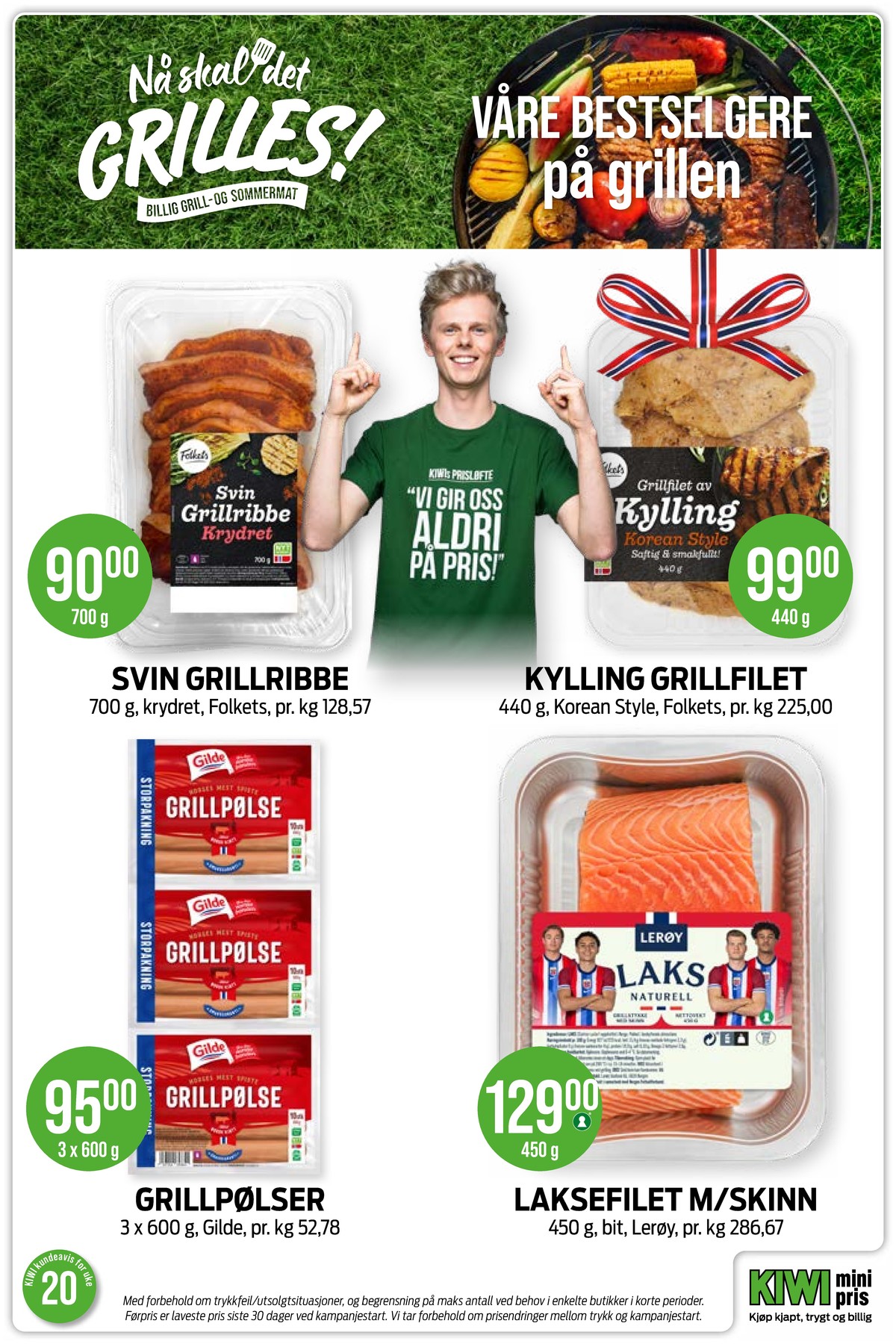 Se Kiwi kundeavis for uke 20 på Tilbudsuken.no. Se gode tilbud på mange varer, f.eks. ribbe folkets eller grillpølser gilde. Les kundeavisen her! Side 2