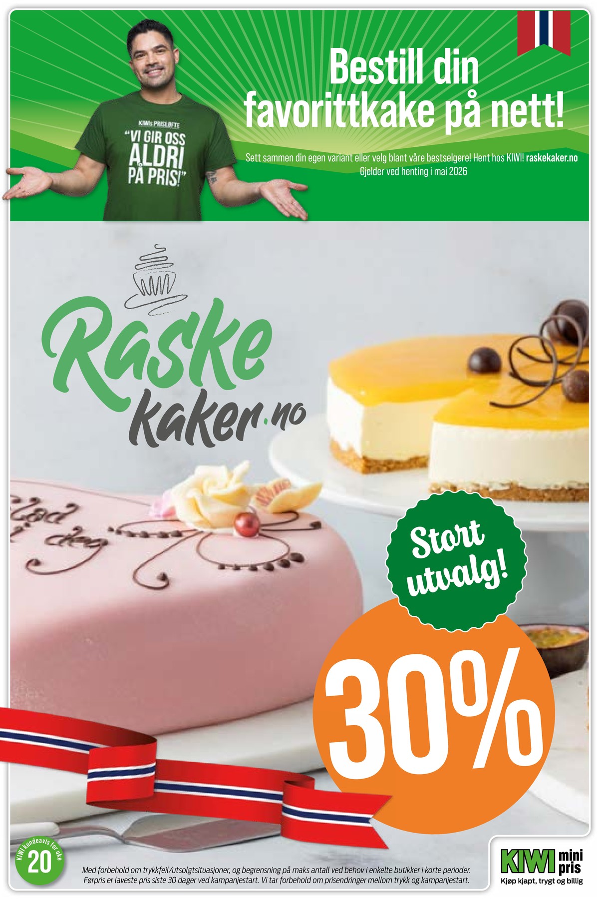 Se Kiwi kundeavis for uke 20 på Tilbudsuken.no. Se gode tilbud på mange varer, f.eks. kaker ukjent eller andre varer. Les kundeavisen her! Side 22