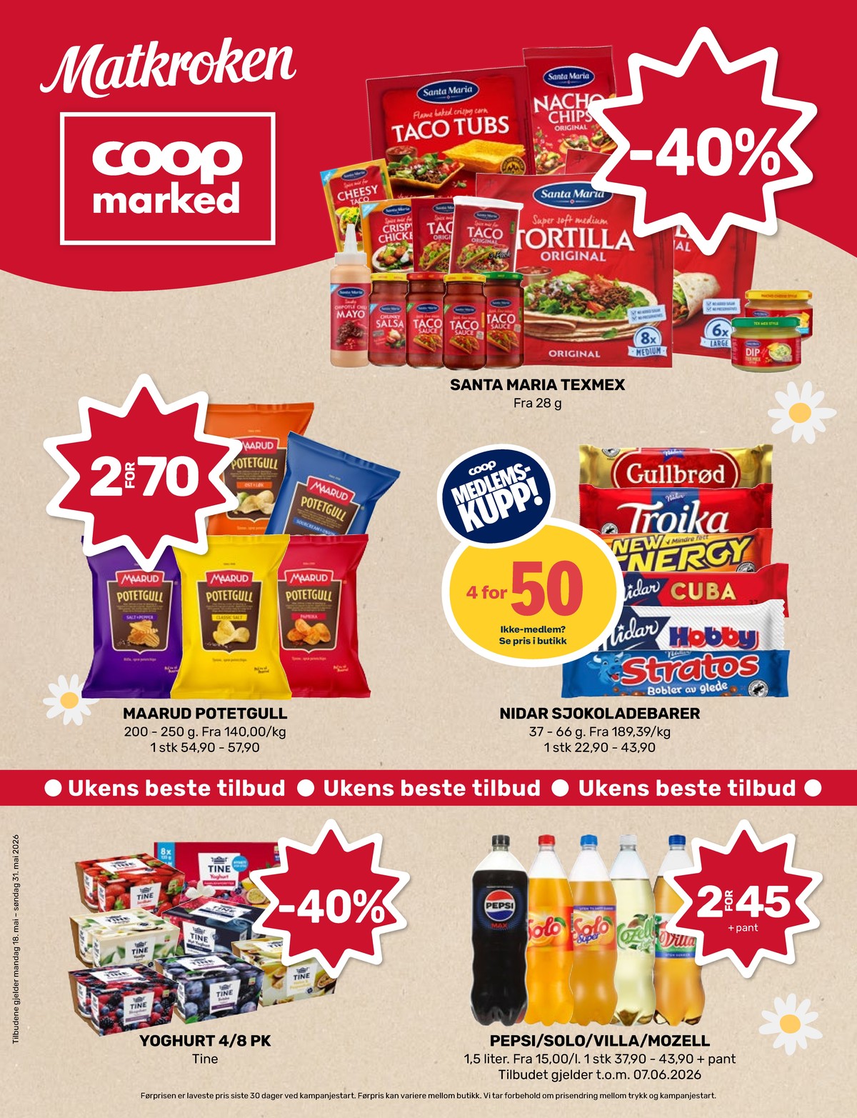 Se Coop Marked kundeavis for uge 21 på Tilbudsuken.no. Se gode tilbud på mange varer. Les kundeavisen her! Side 1