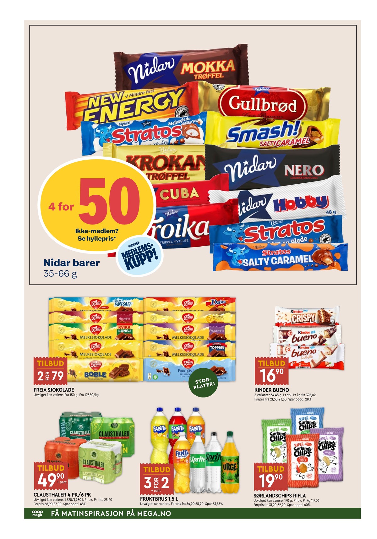 Se Coop Mega kundeavis for uge 21 på Tilbudsuken.no. Se gode tilbud på mange varer. Les kundeavisen her! Side 6