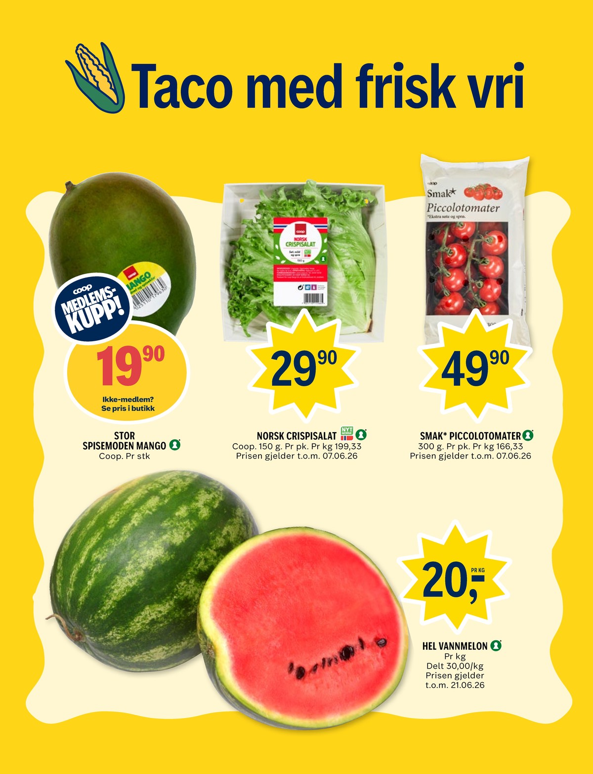 Se Coop Prix kundeavis for uke 21 på Tilbudsuken.no. Se gode tilbud på mange varer, f.eks. mango ukjent eller salat coop. Les kundeavisen her! Side 6
