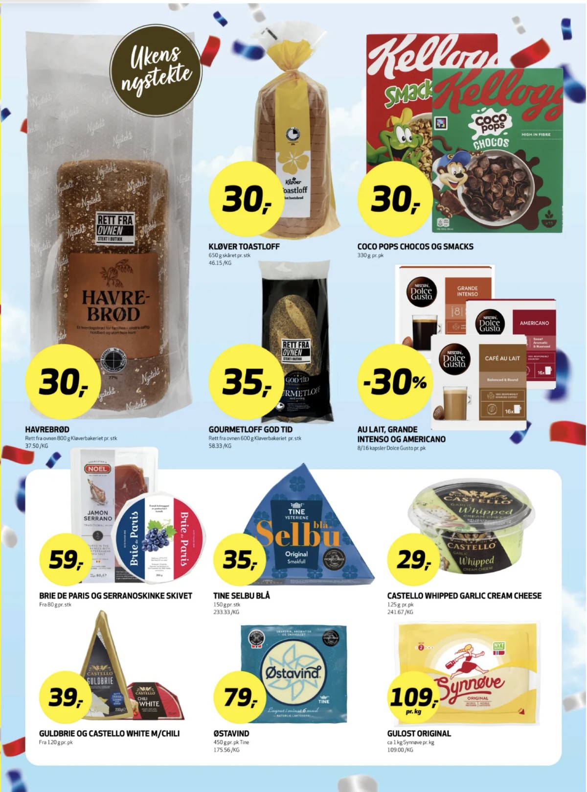 Se Bunnpris kundeavis for uke 21 på Tilbudsuken.no. Se gode tilbud på mange varer, f.eks. havrebrød kløverbakeriet eller toastbrød kløverbakeriet. Les kundeavisen her! Side 17