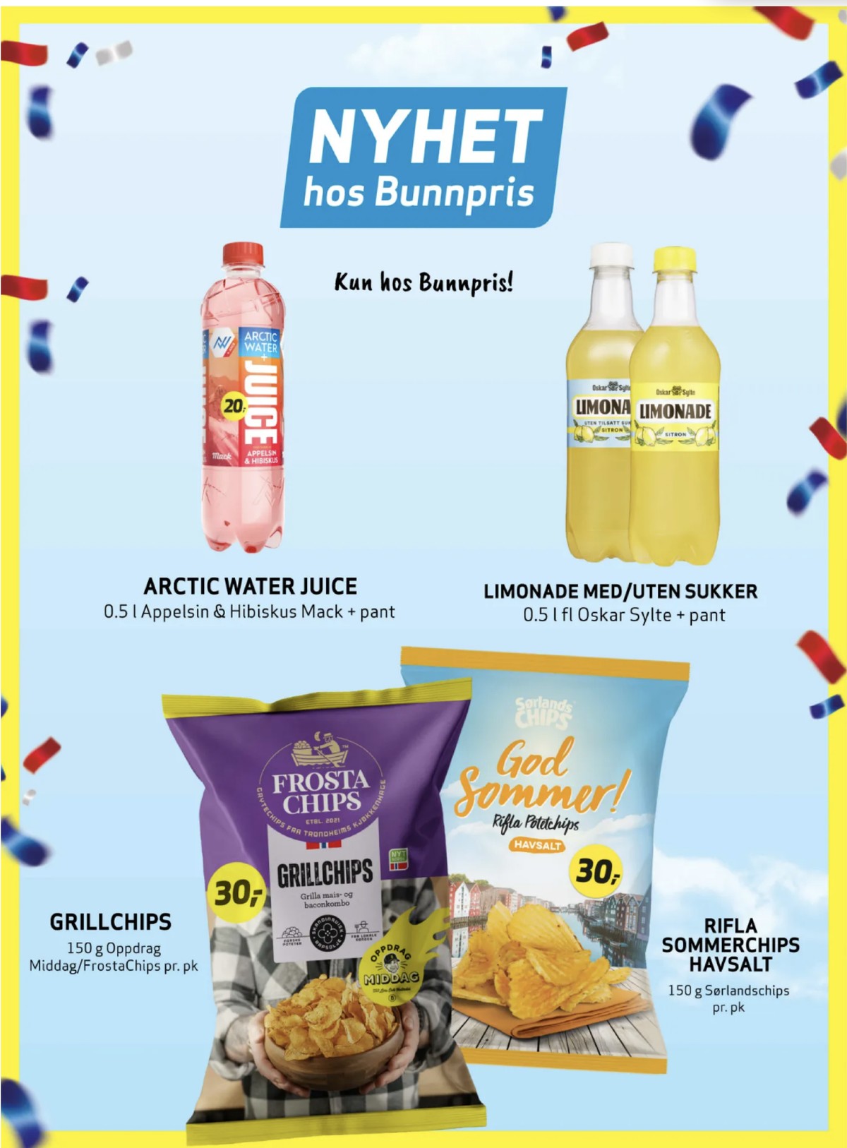 Se Bunnpris kundeavis for uke 21 på Tilbudsuken.no. Se gode tilbud på mange varer, f.eks. mineralvann marc arctic eller chips rifla havsalt original. Les kundeavisen her! Side 24