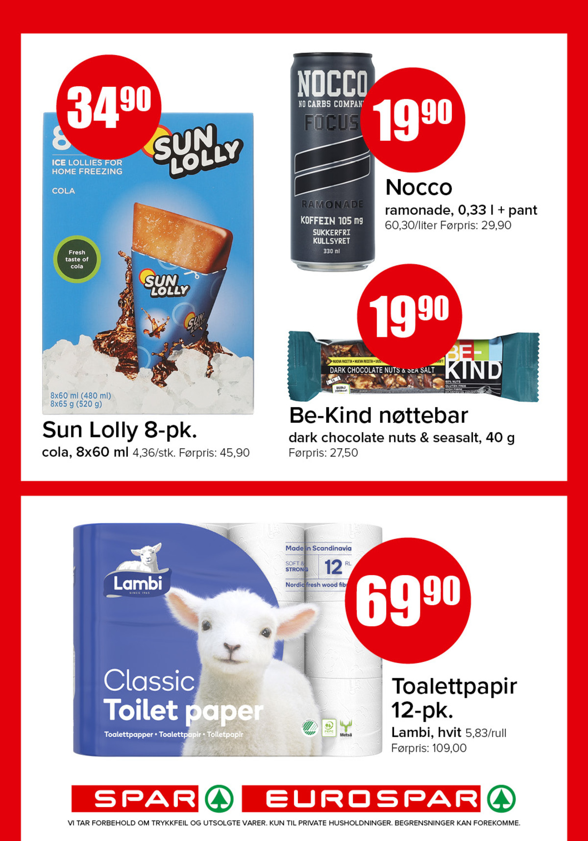 Se Spar - Eurospar kundeavis for uke 21 på Tilbudsuken.no. Se gode tilbud på mange varer, f.eks. focus ramonade nocco eller proteinbar be-kind. Les kundeavisen her! Side 12