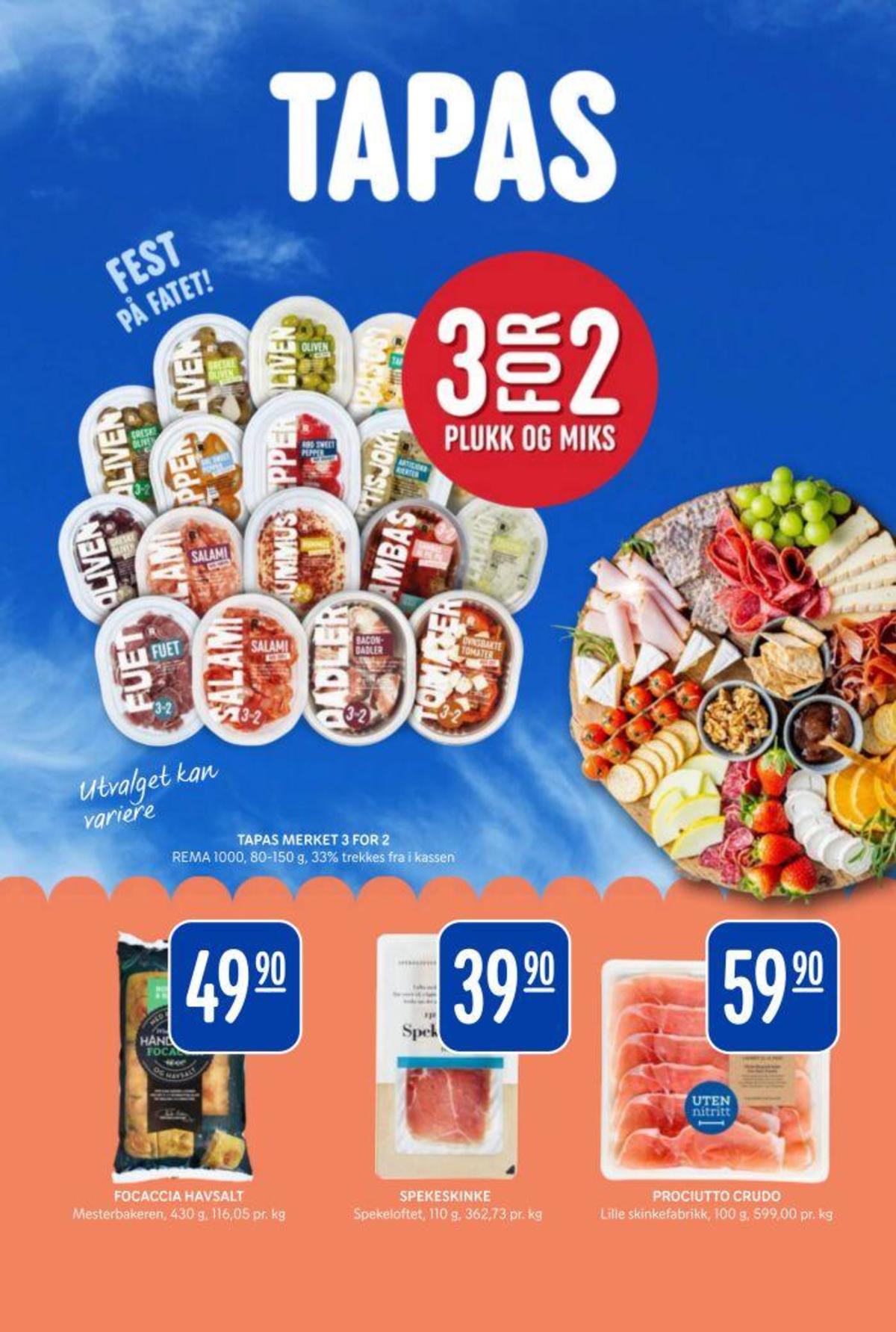 Se Rema 1000 kundeavis for uke 21 på Tilbudsuken.no. Se gode tilbud på mange varer, f.eks. focaccia mesterbakeren eller spekeskinke spekeloftet. Les kundeavisen her! Side 12