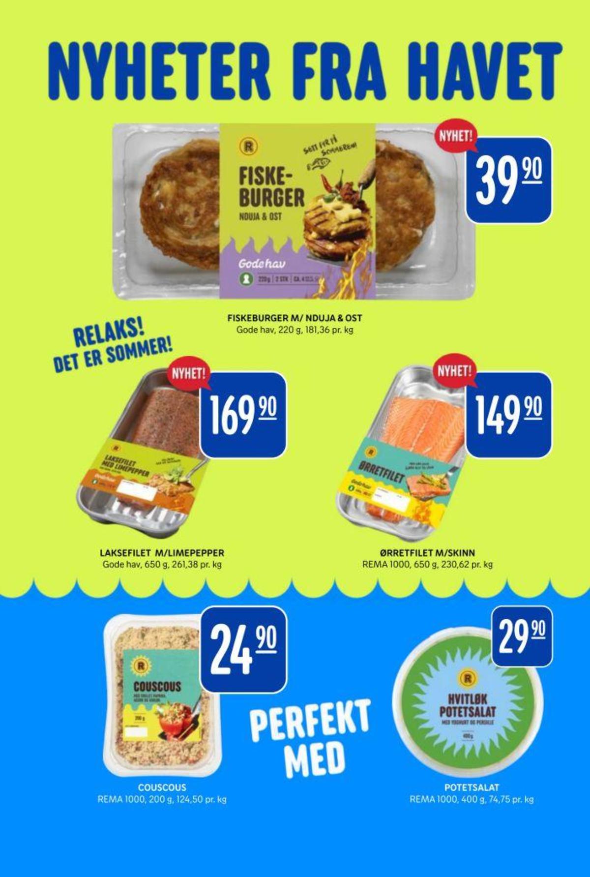 Se Rema 1000 kundeavis for uke 21 på Tilbudsuken.no. Se gode tilbud på mange varer, f.eks. fiskeburger rema 1000 eller laksefilet godehav. Les kundeavisen her! Side 30