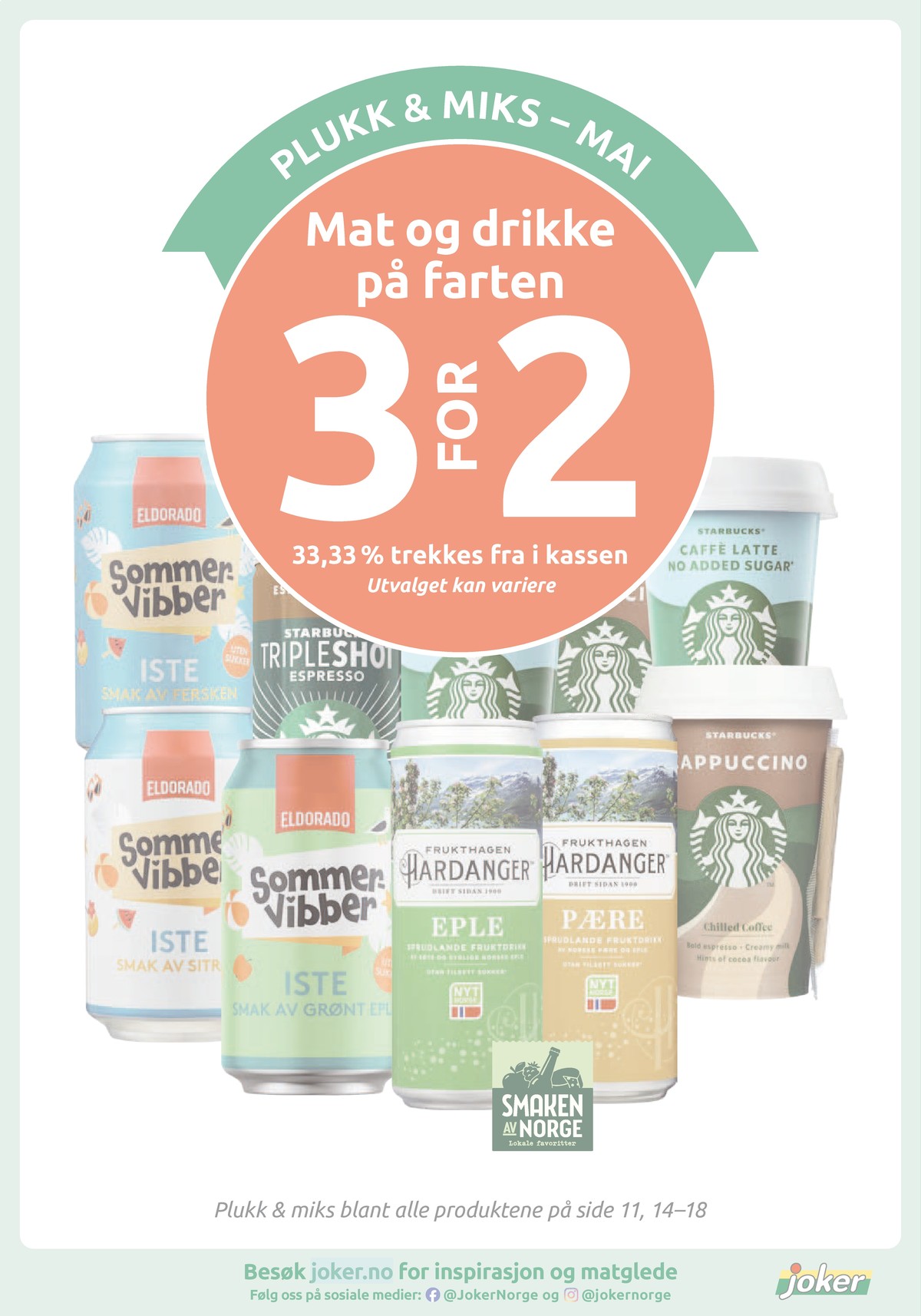 Se Joker kundeavis for uke 21 på Tilbudsuken.no. Se gode tilbud på mange varer, f.eks. iste eldorado eller iskaffe starbucks. Les kundeavisen her! Side 14