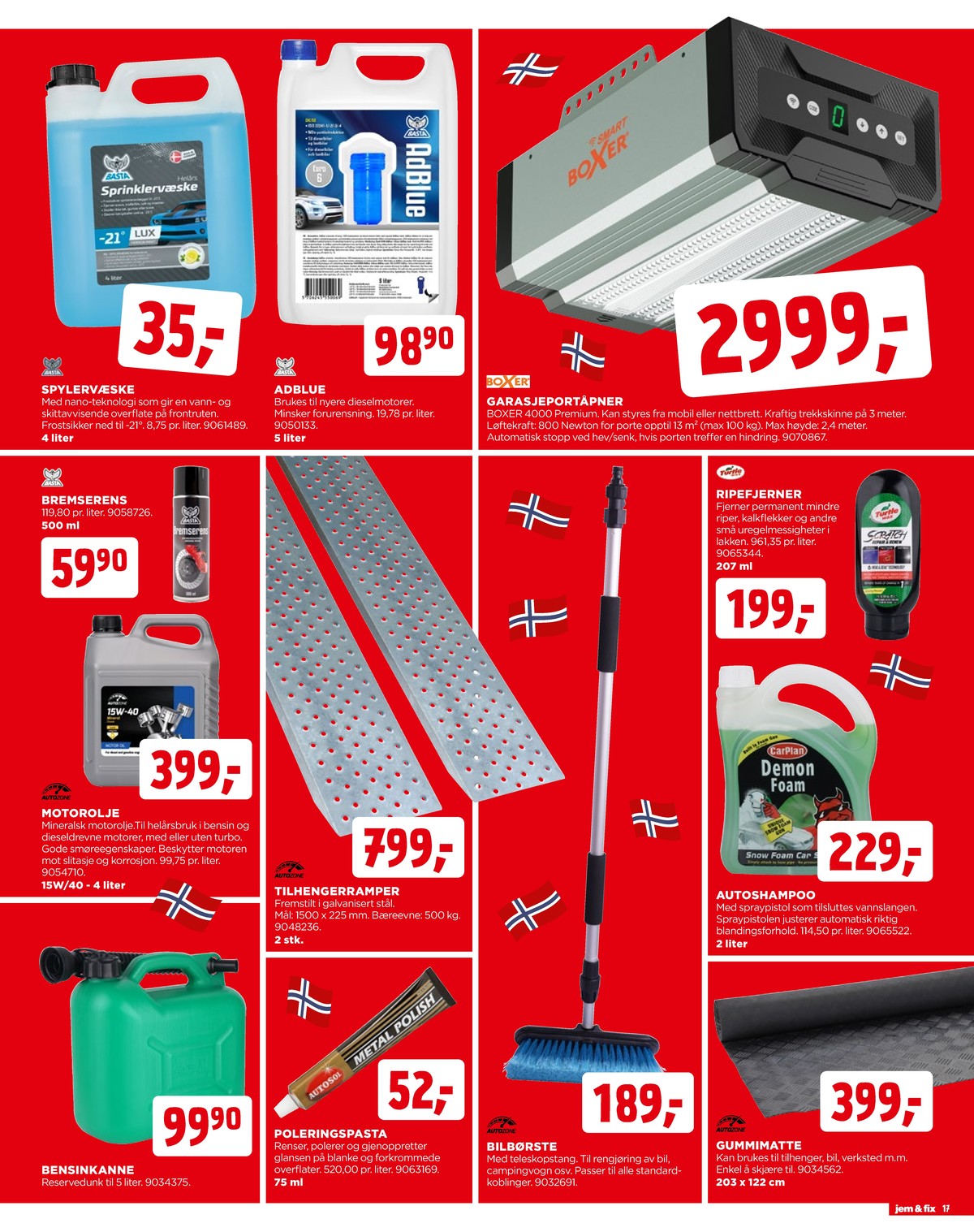 Se Jem & Fix kundeavis for uge 21 på Tilbudsuken.no. Se gode tilbud på mange varer. Les kundeavisen her! Side 17