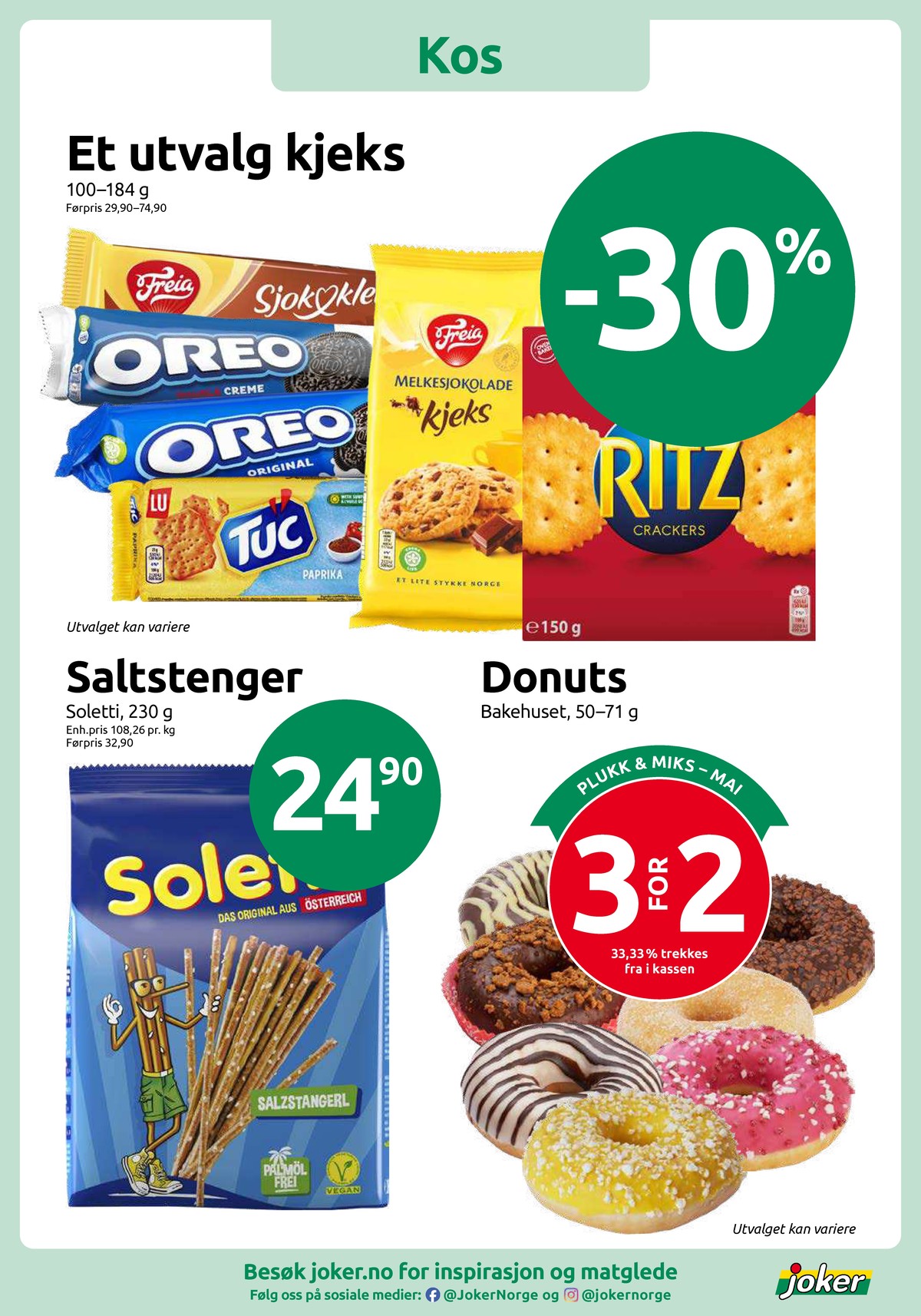 Se Joker kundeavis for uge 22 på Tilbudsuken.no. Se gode tilbud på mange varer. Les kundeavisen her! Side 8
