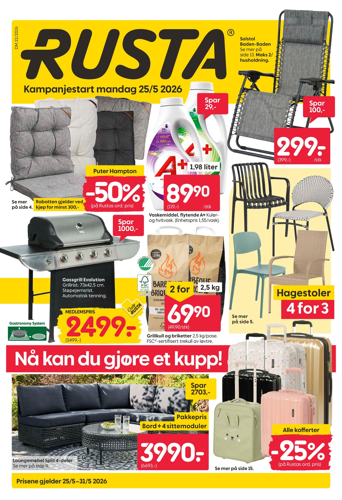 Se Rusta kundeavis for uge 22 på Tilbudsuken.no. Se gode tilbud på mange varer. Les kundeavisen her! Side 1