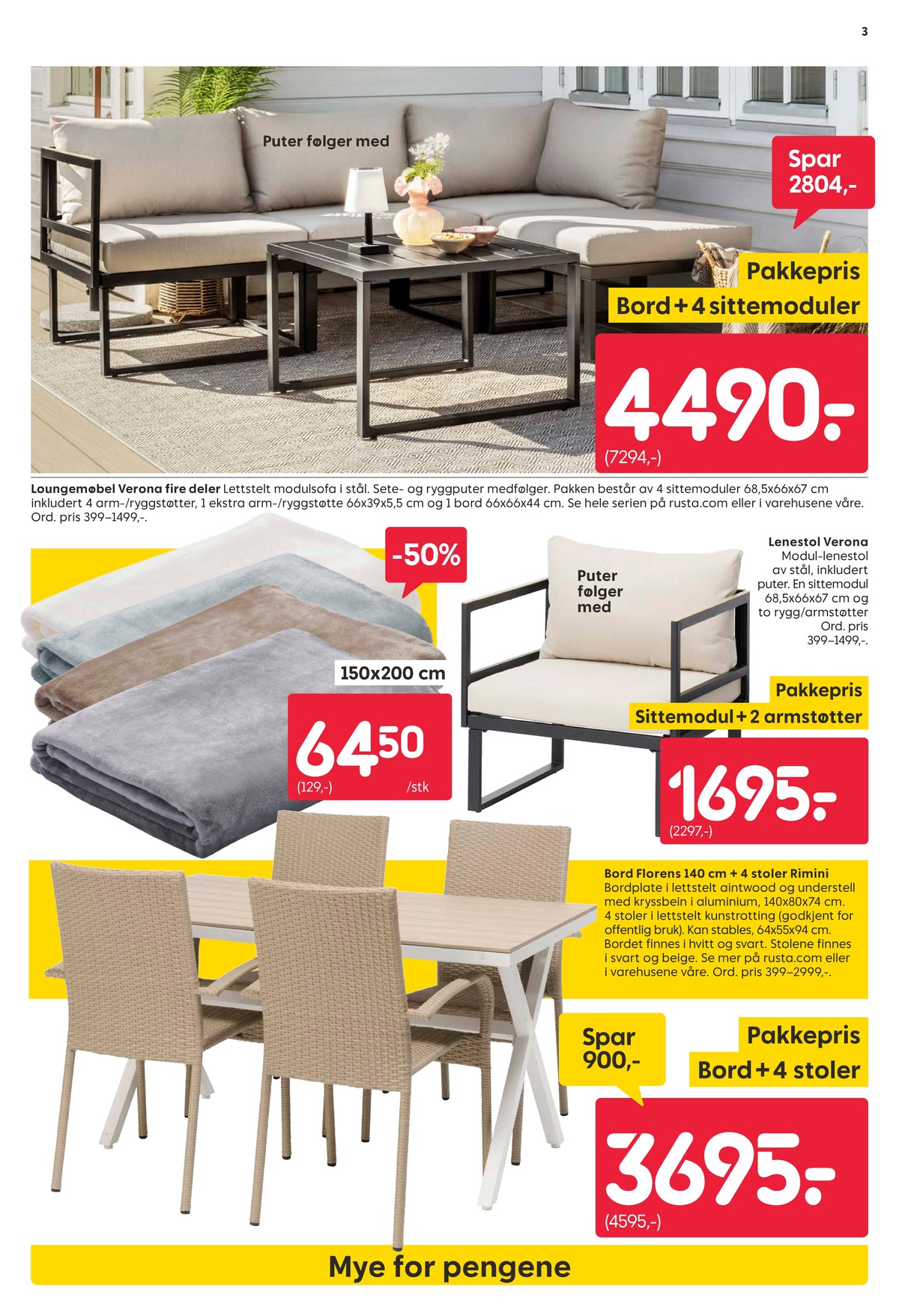 Se Rusta kundeavis for uge 22 på Tilbudsuken.no. Se gode tilbud på mange varer. Les kundeavisen her! Side 3