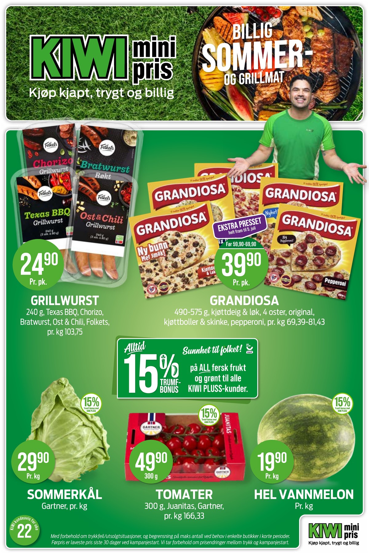 Se Kiwi kundeavis for uge 22 på Tilbudsuken.no. Se gode tilbud på mange varer. Les kundeavisen her! Side 1