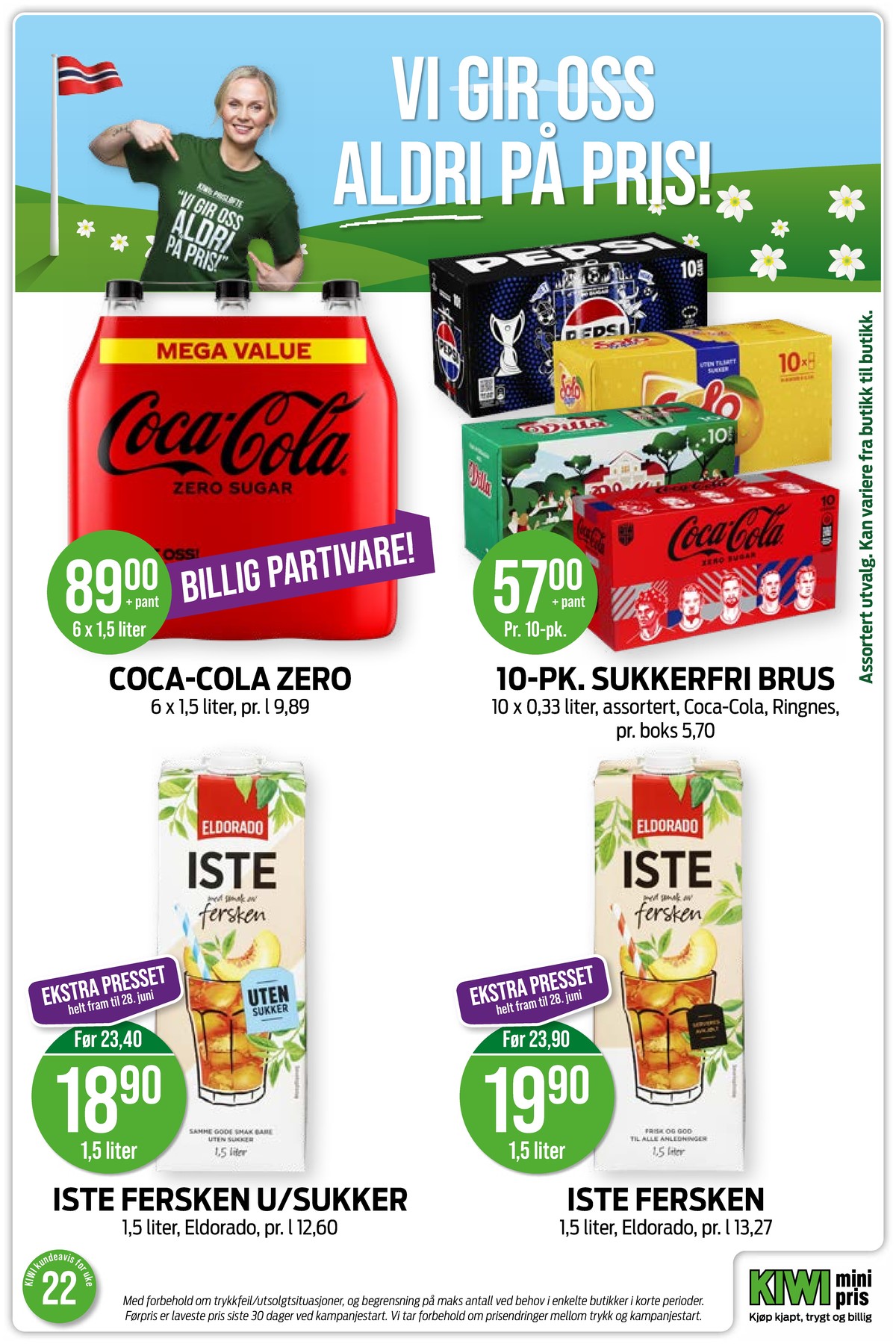 Se Kiwi kundeavis for uge 22 på Tilbudsuken.no. Se gode tilbud på mange varer. Les kundeavisen her! Side 3