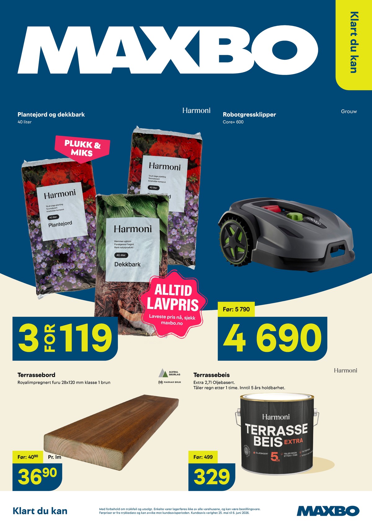 Se Maxbo kundeavis for uge 22 på Tilbudsuken.no. Se gode tilbud på mange varer. Les kundeavisen her! Side 1