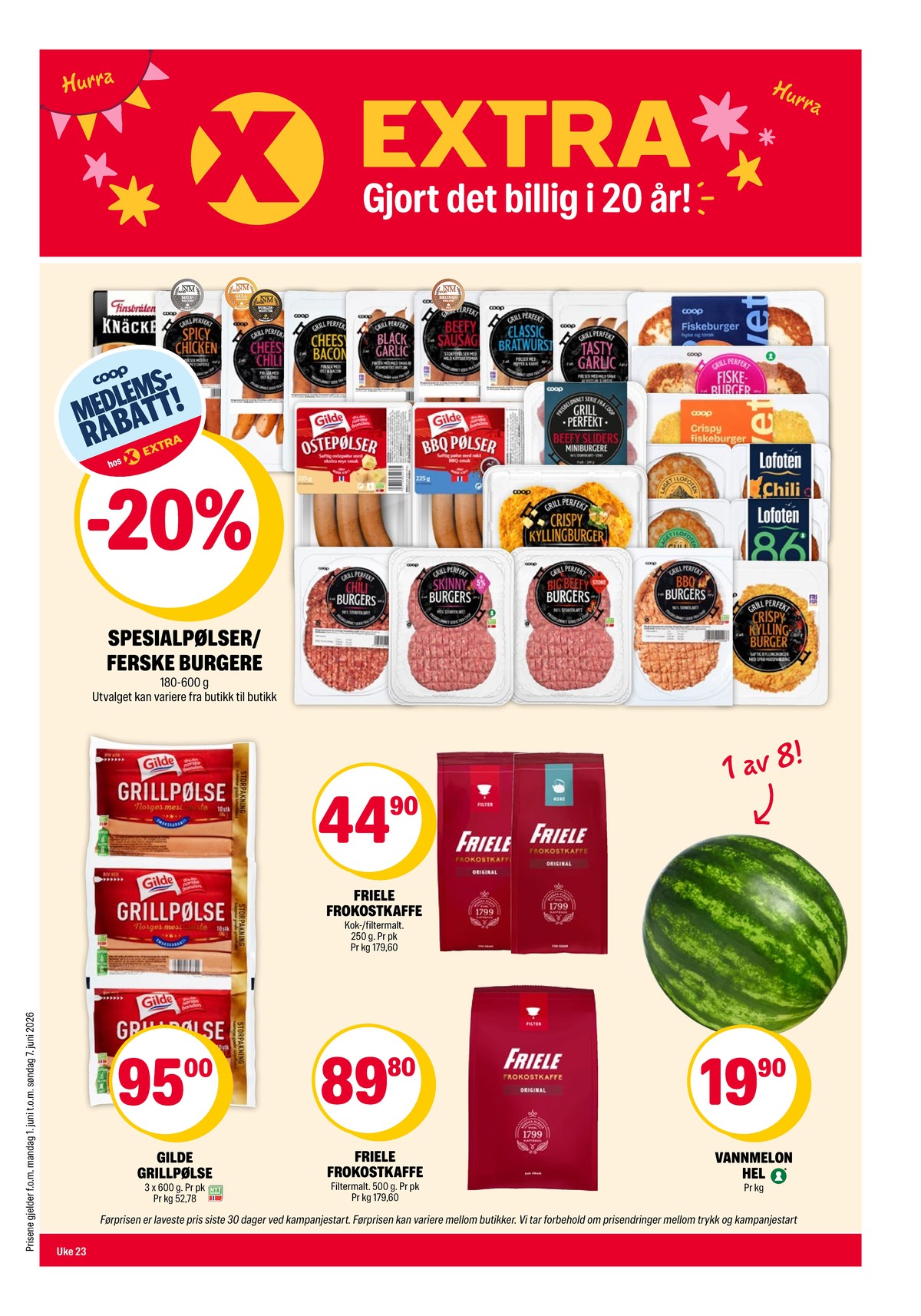 Se Coop Extra kundeavis for uge 23 på Tilbudsuken.no. Se gode tilbud på mange varer. Les kundeavisen her! Side 1