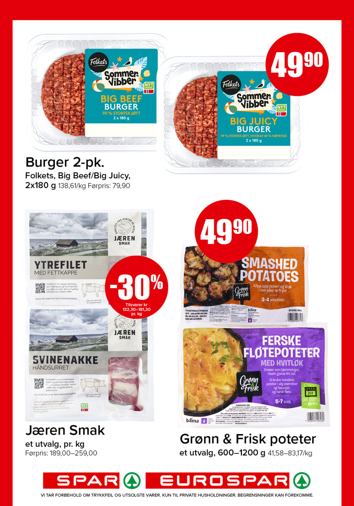 Se Spar - Eurospar kundeavis for uke 23 på Tilbudsuken.no. Se gode tilbud på mange varer, f.eks. burger folkets eller fløtepoteter med hvitløk grønn og frisk. Les kundeavisen her! Side 6