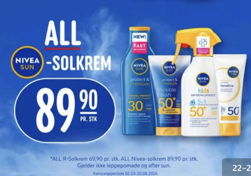 Nivea, Solkrem