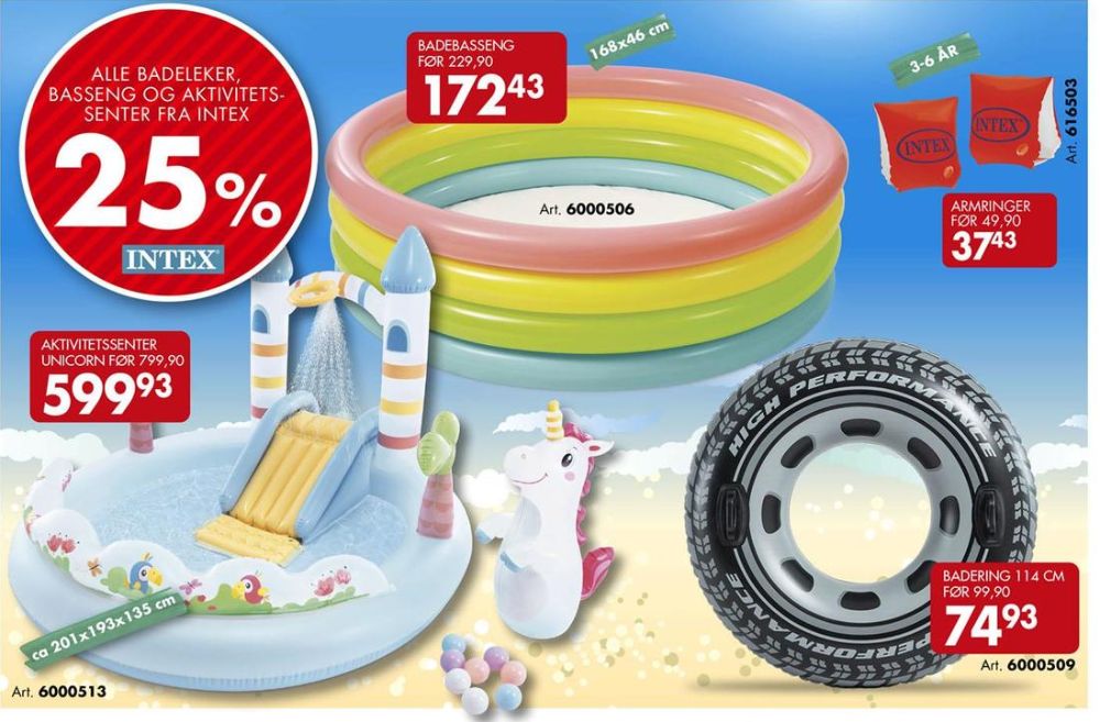 Intex, Basseng