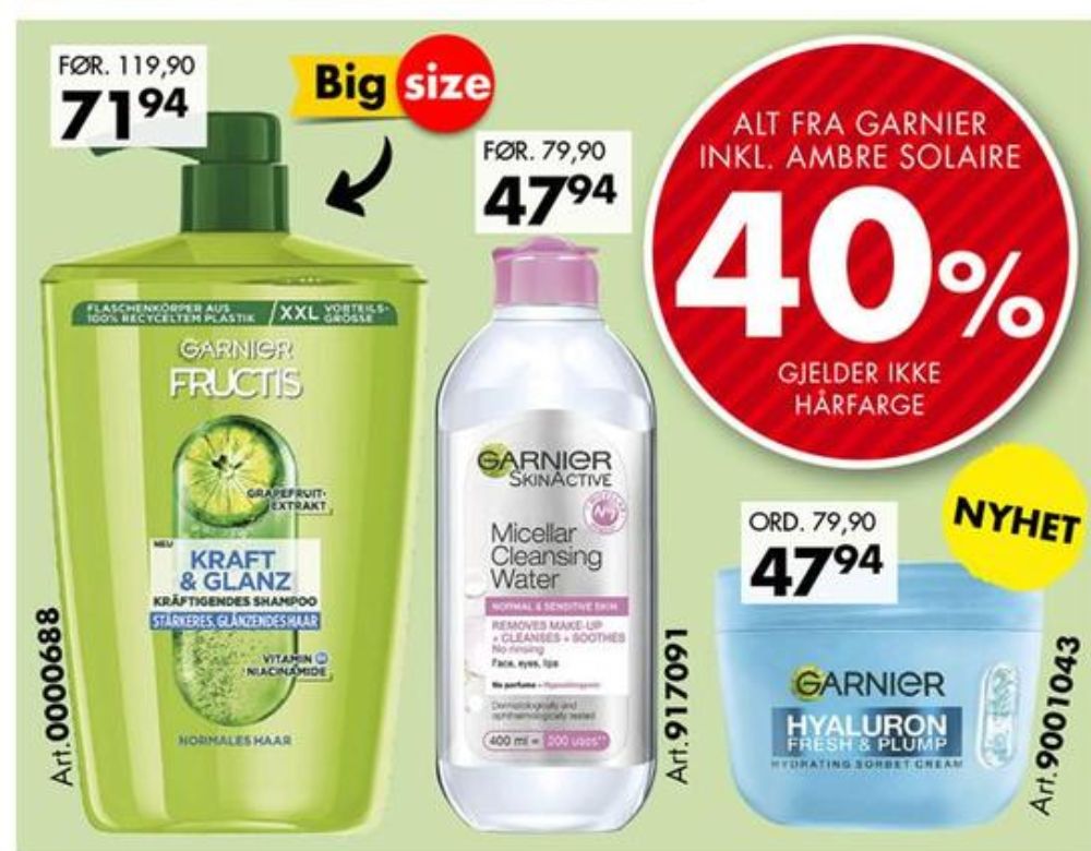 Garnier Fructis, Shampoo