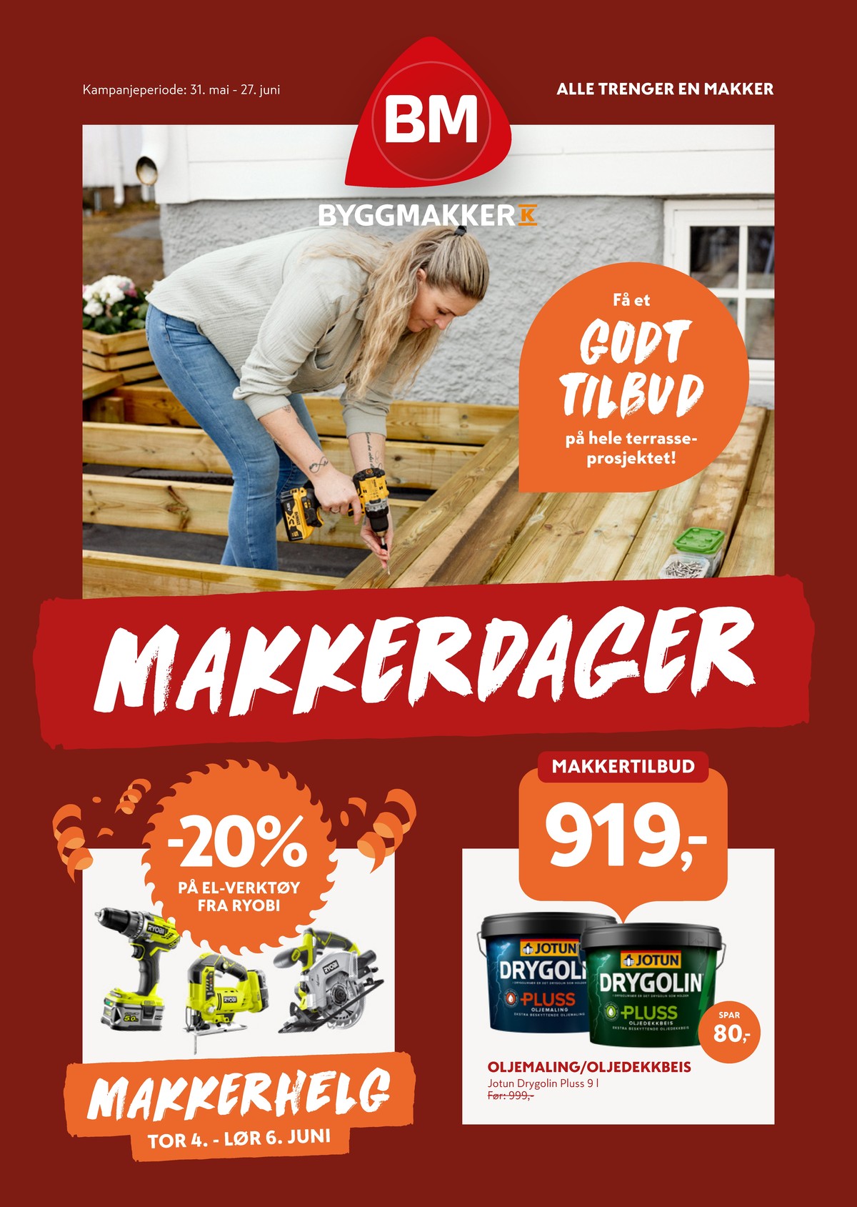 Se Byggmakker kundeavis for uge 24 på Tilbudsuken.no. Se gode tilbud på mange varer. Les kundeavisen her! Side 1