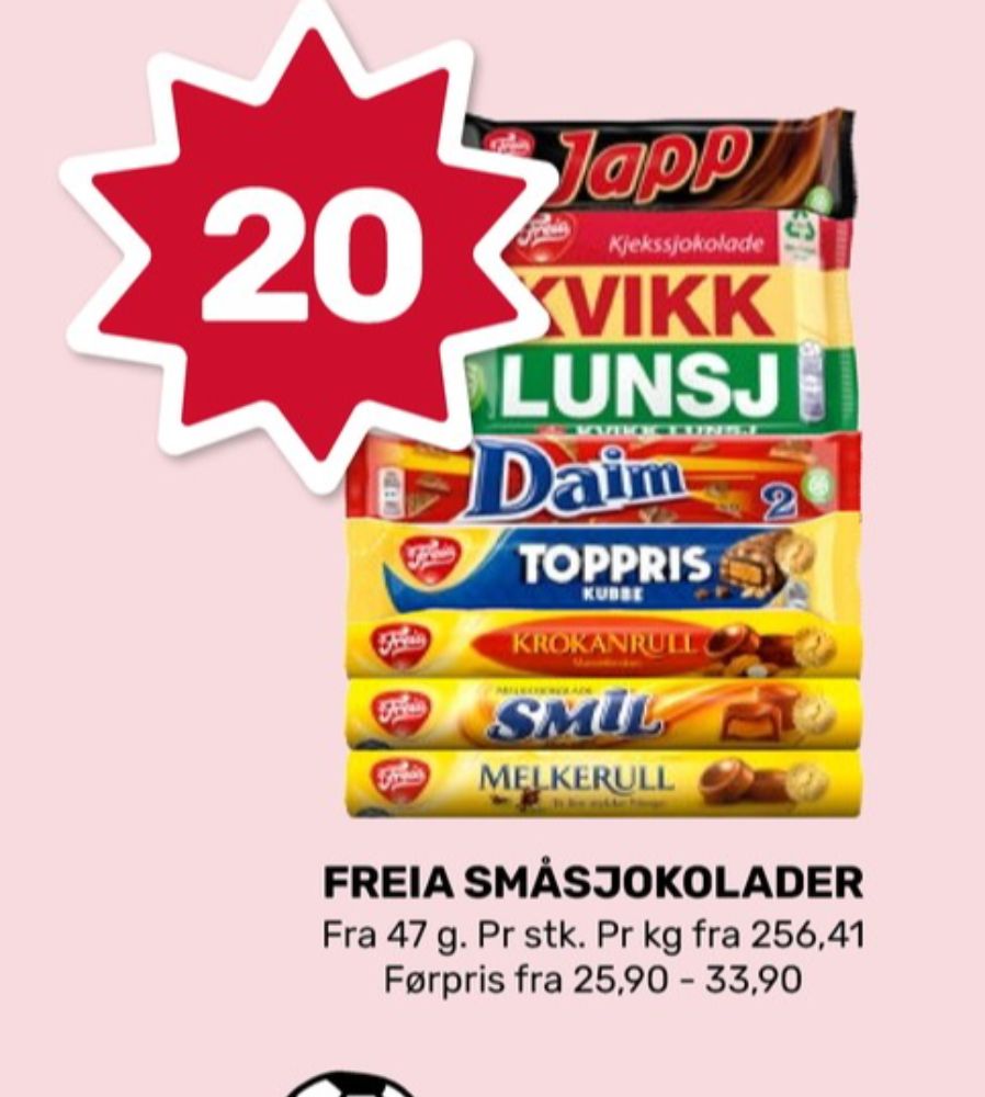Freia Kvikk Lunsj, Sjokoladebar