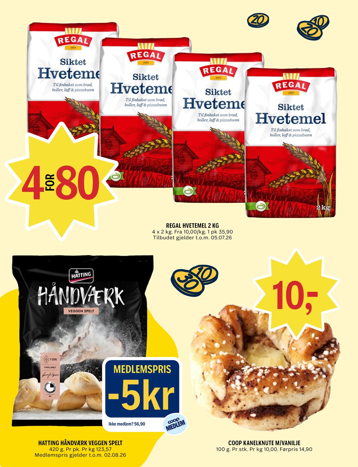 Se Coop Prix kundeavis for uke 24 på Tilbudsuken.no. Se gode tilbud på mange varer, f.eks. hvetemel siktet regal eller andre varer. Les kundeavisen her! Side 6