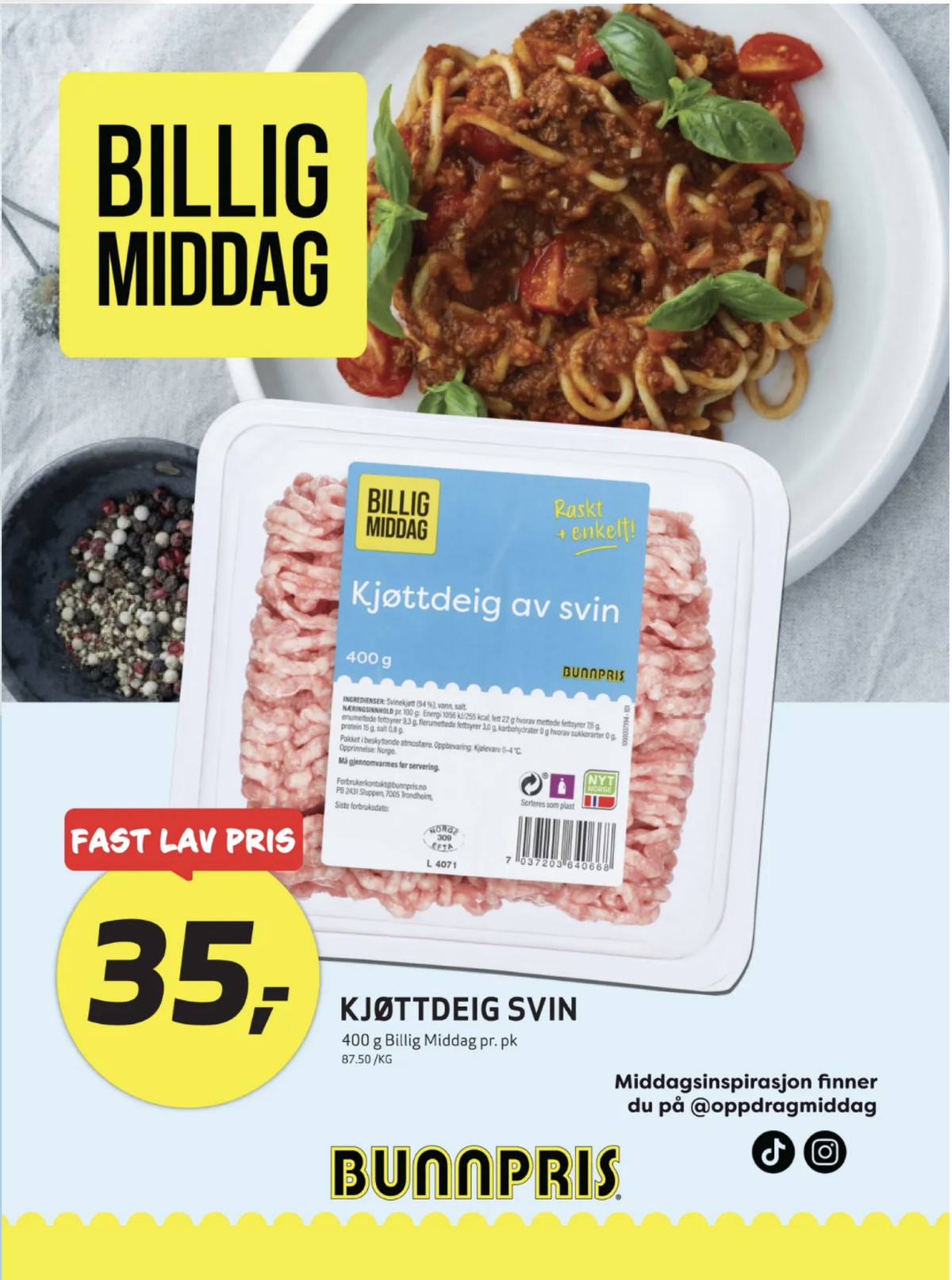 Se Bunnpris kundeavis for uge 24 på Tilbudsuken.no. Se gode tilbud på mange varer. Les kundeavisen her! Side 25